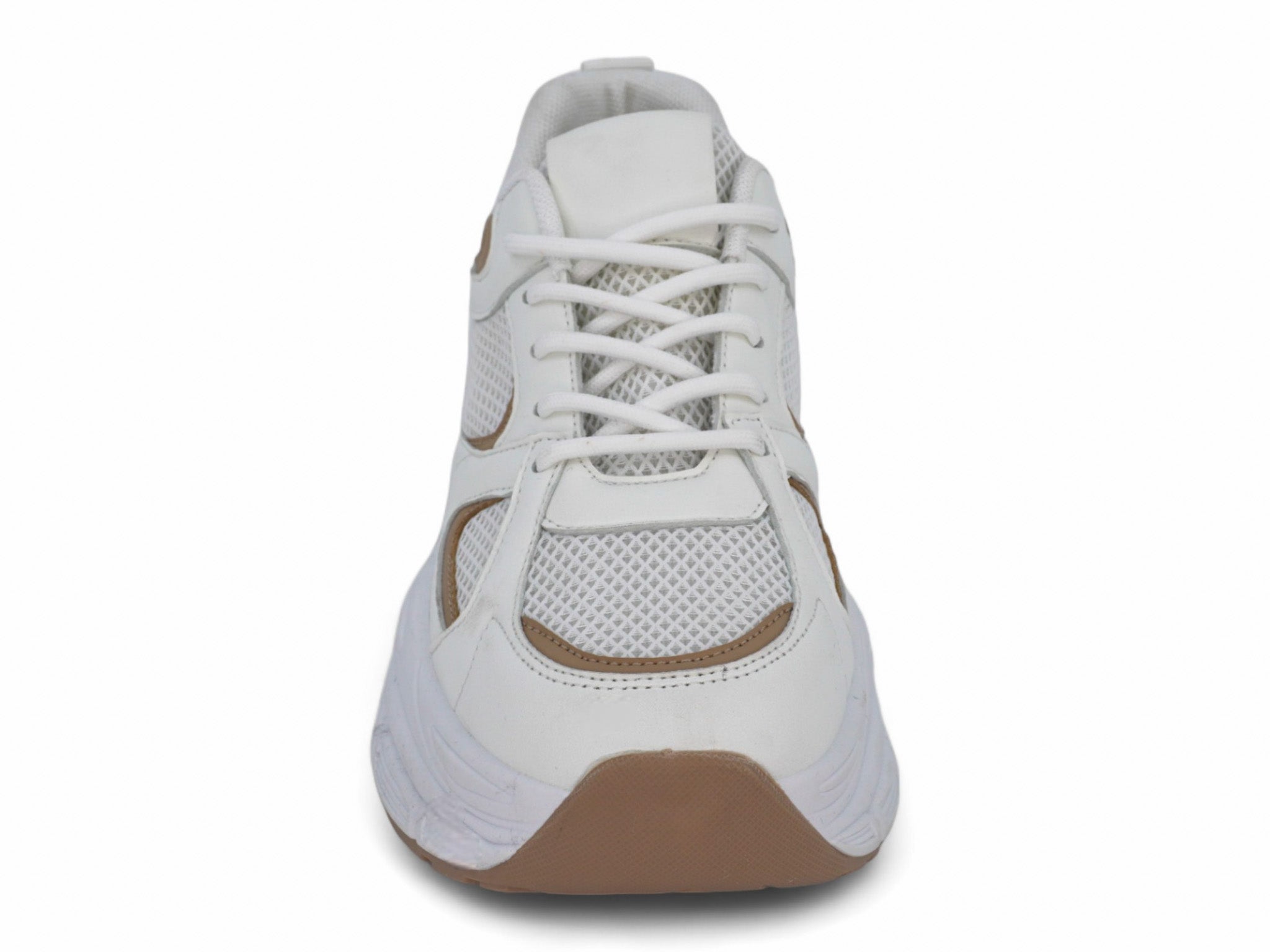 Women's White & Beige Chunky Sneaker