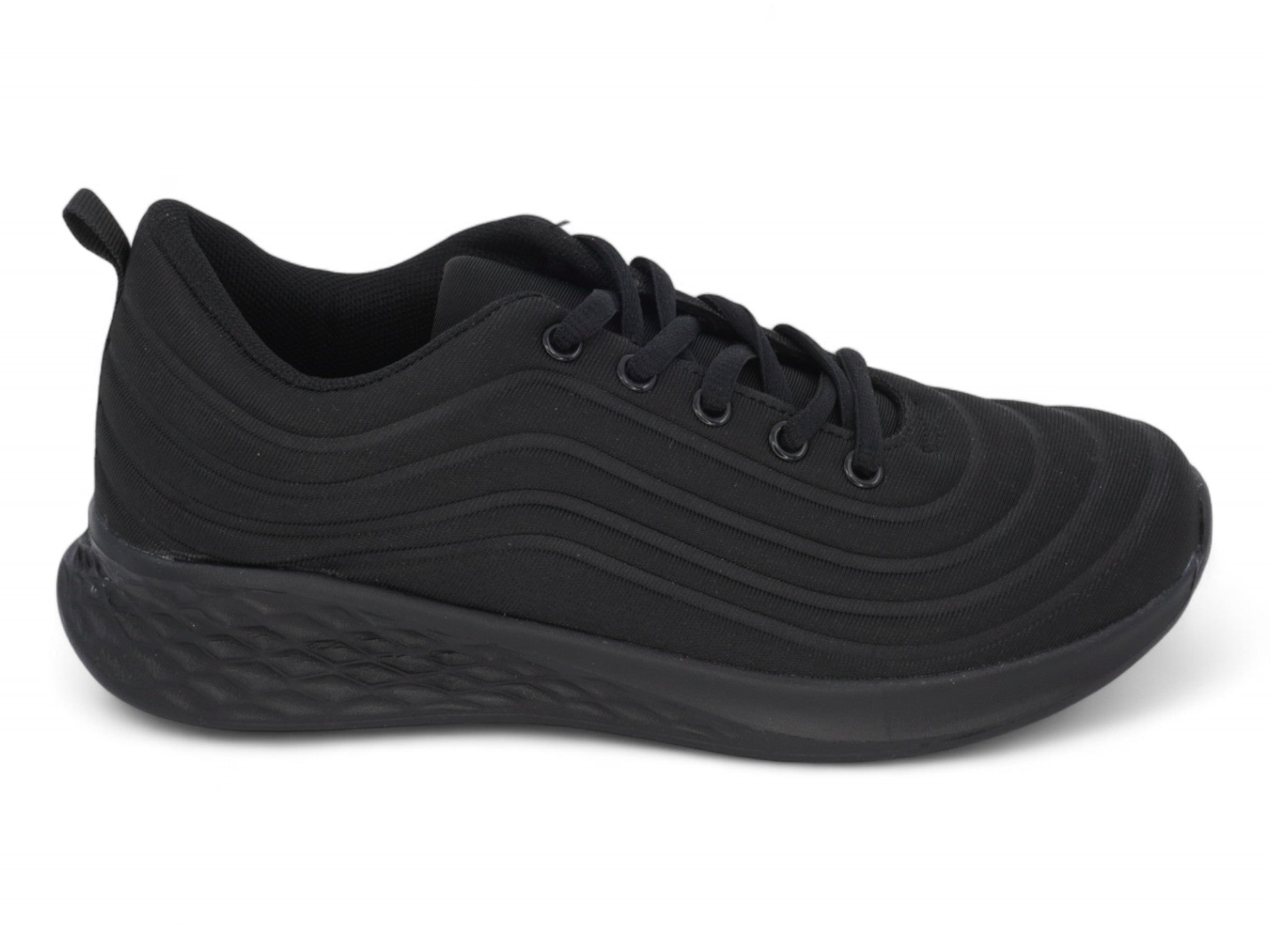 Women's Black Nylon Athletic Sneaker