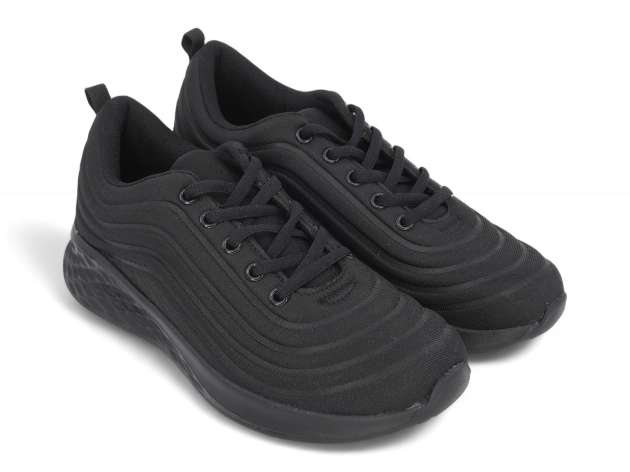 Women's Black Nylon Athletic Sneaker