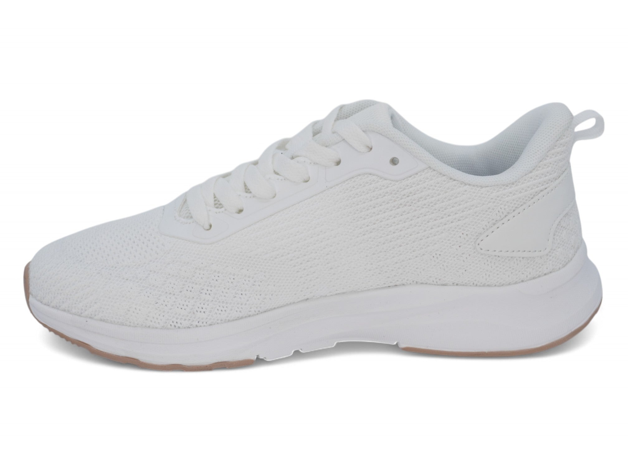 Women's White Gum Sole Fly Knit Sneaker