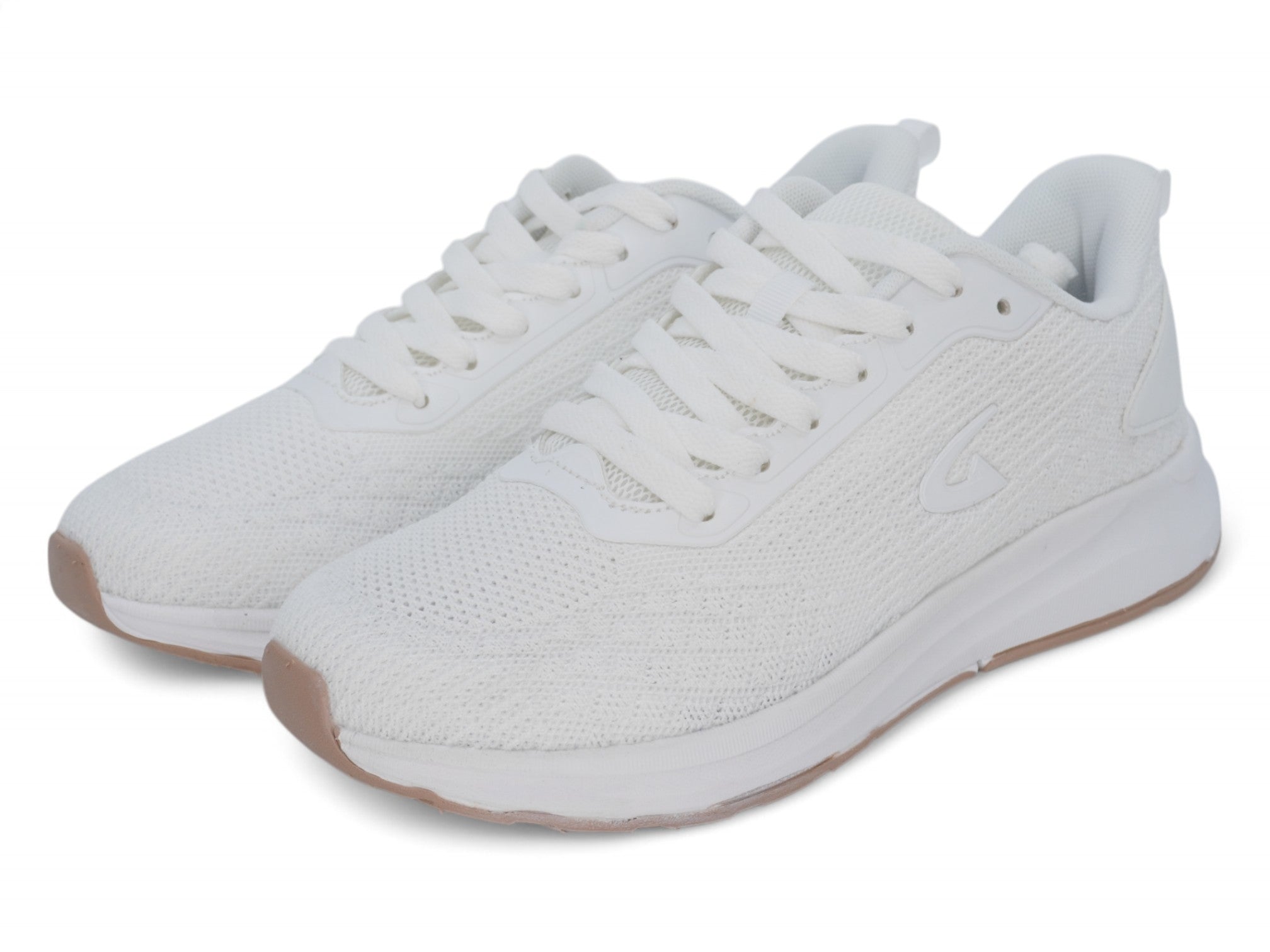 Women's White Gum Sole Fly Knit Sneaker