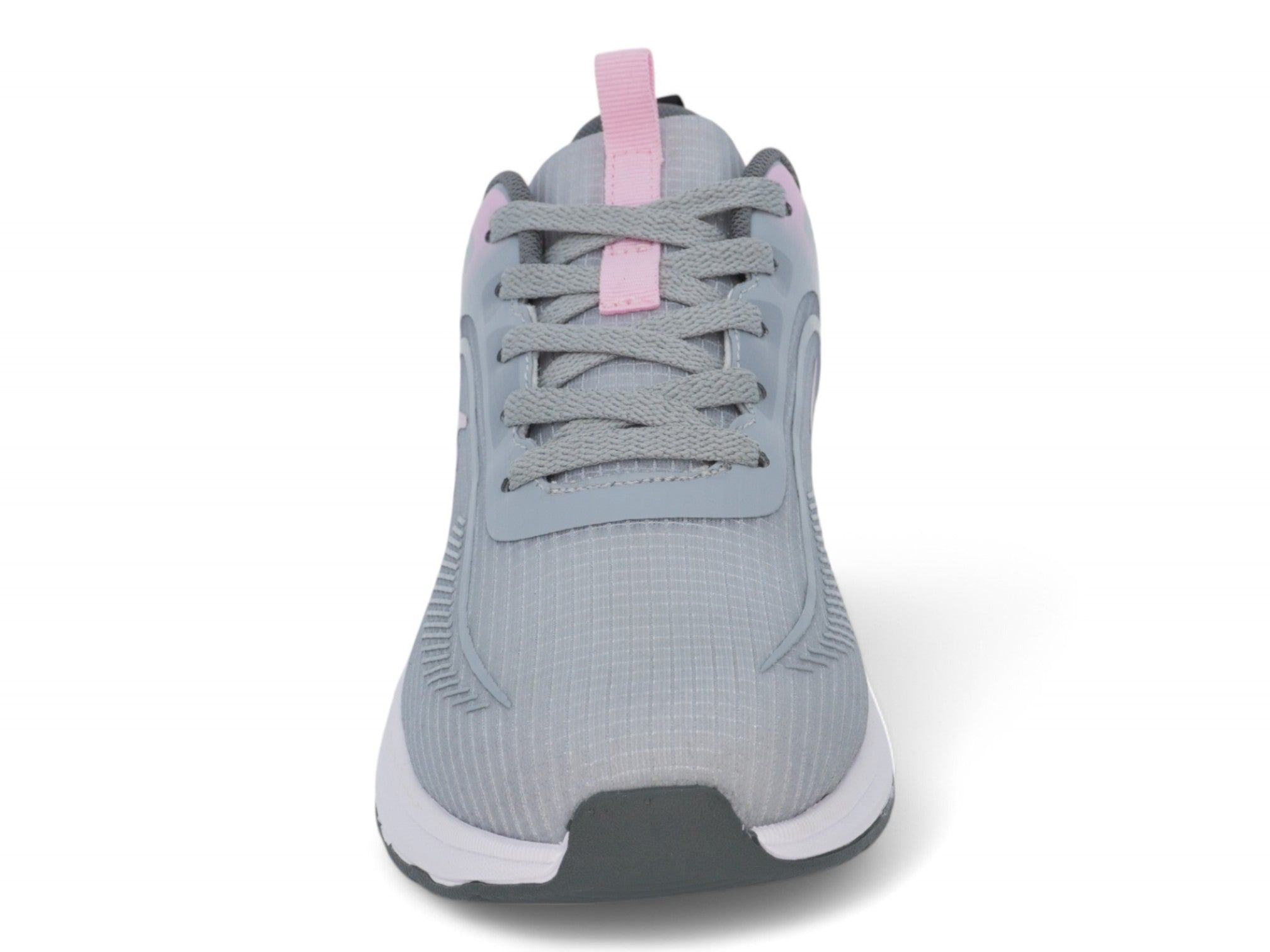 Women's Gray & Pink Fly Knit Athletic Sneaker