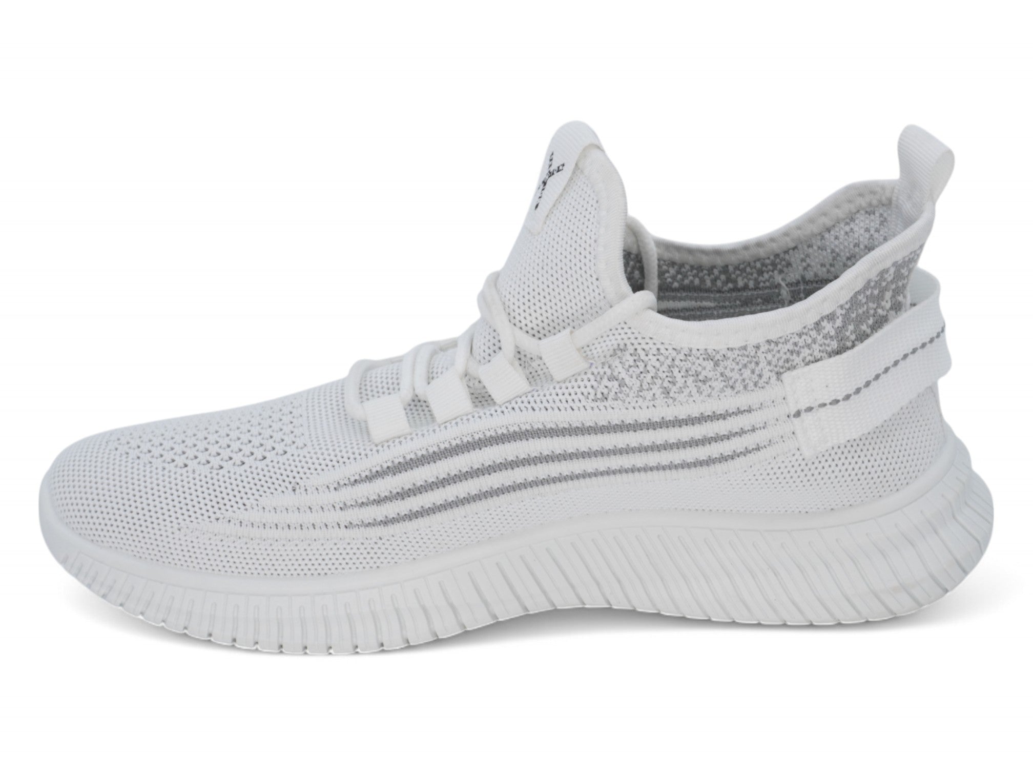 Women's White Peppered Flyknit Athletic Sneaker