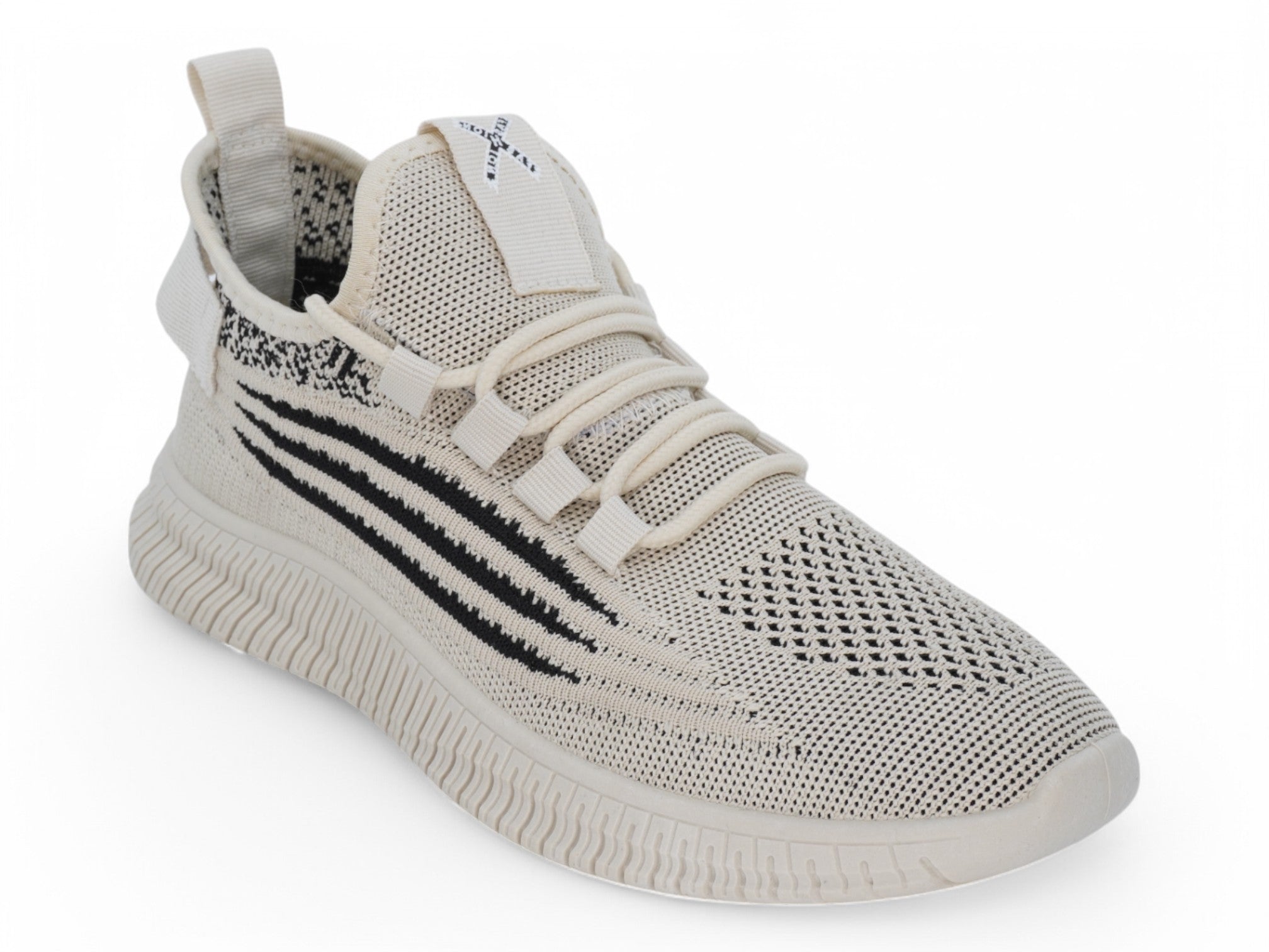 Women's Beige Peppered Flyknit Athletic Sneaker