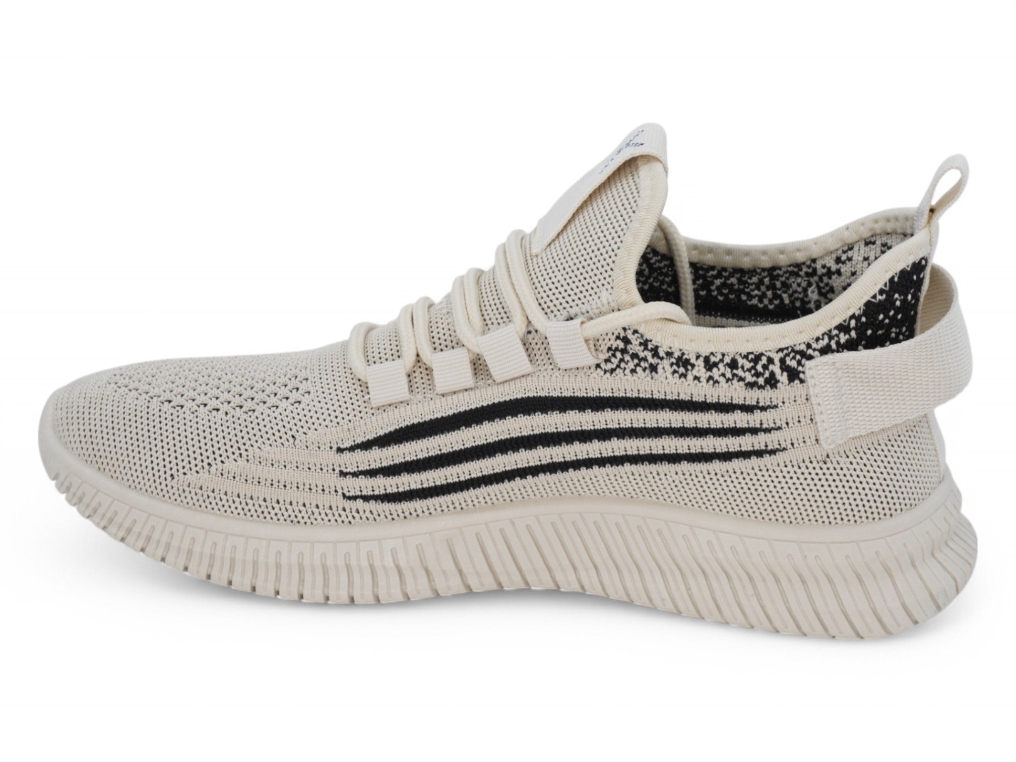 Women's Beige Peppered Flyknit Athletic Sneaker