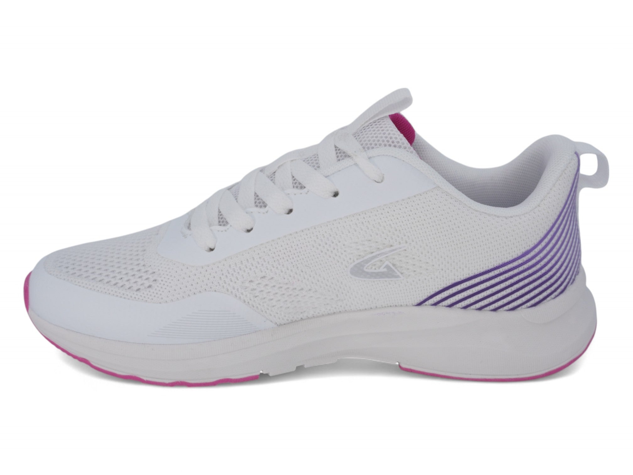 Women's Pink & White Striped Athletic Sneaker