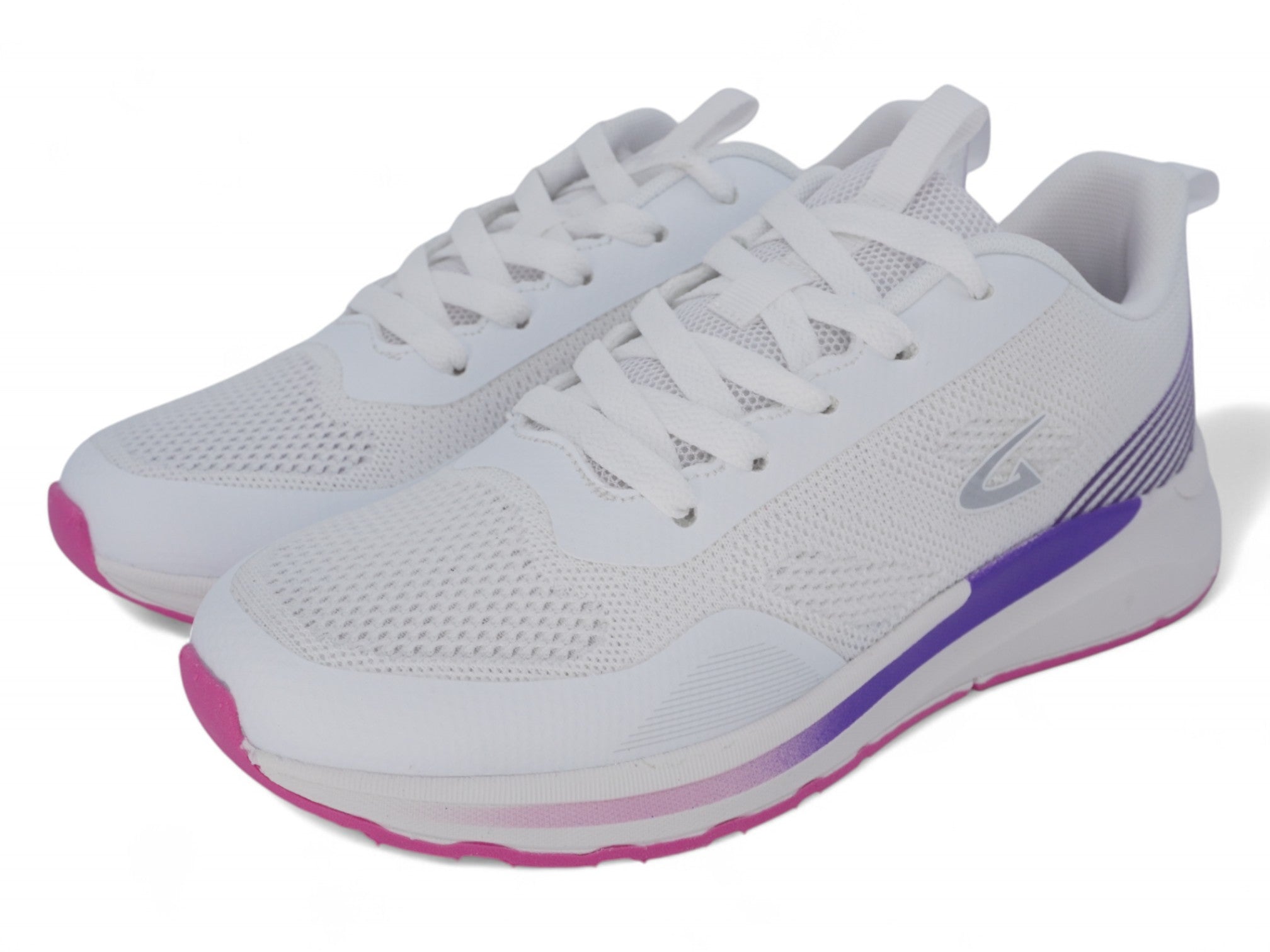 Women's Pink & White Striped Athletic Sneaker