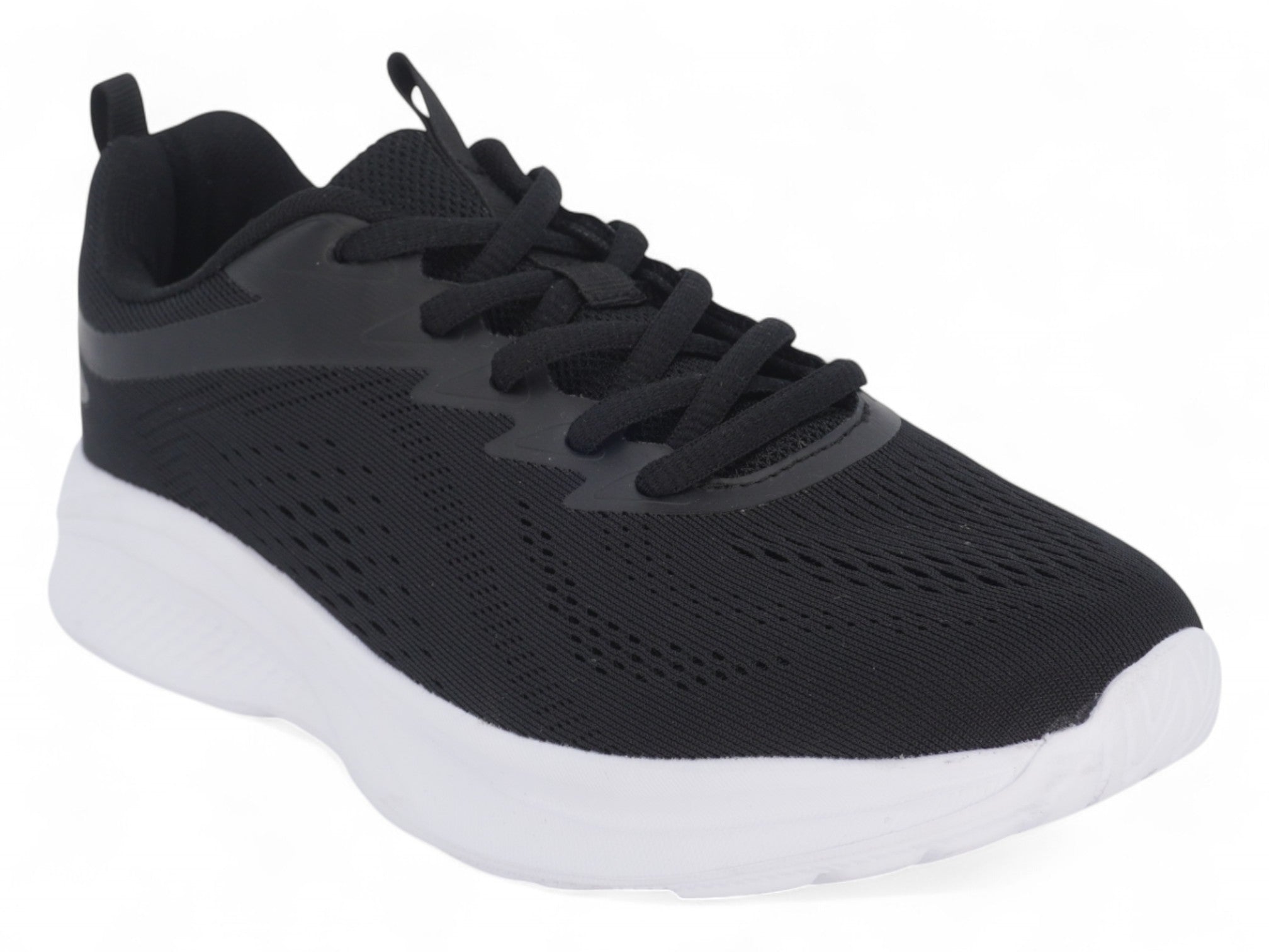 Women's Black Jacquard Athletic Sneaker