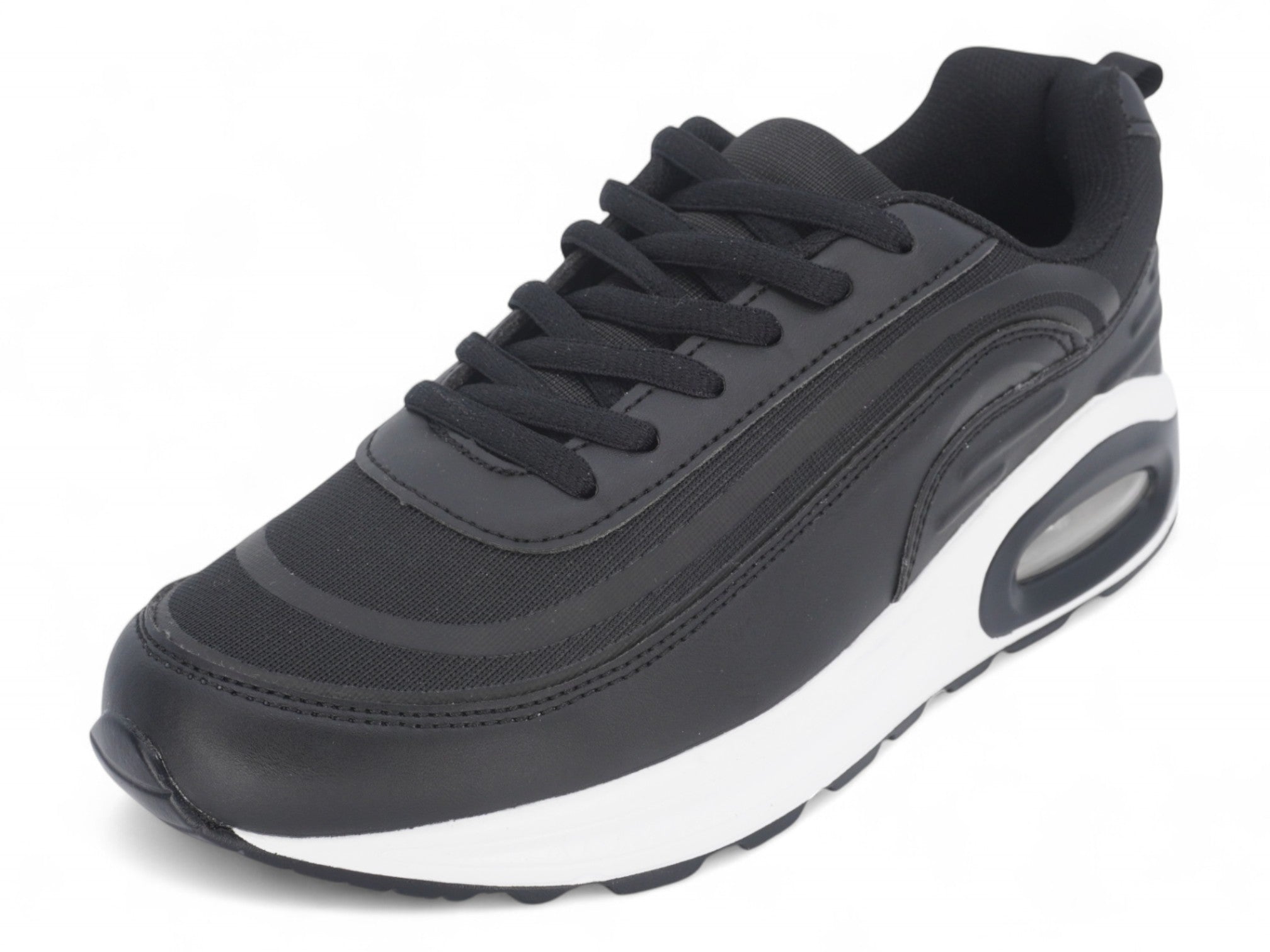 Women's Black & White Bubble Athletic Sneaker