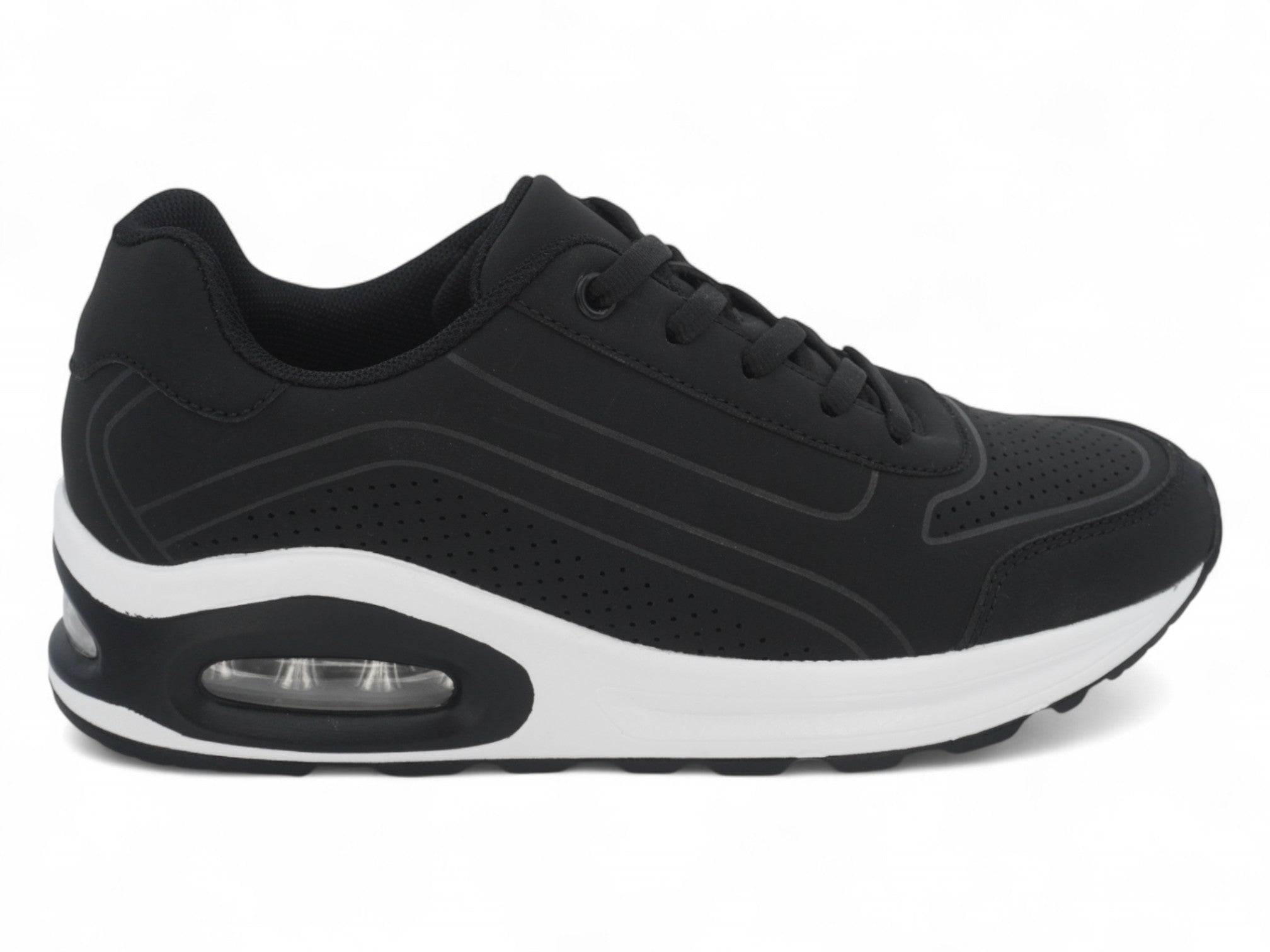 Women's Matte Black Bubble Athletic Sneaker