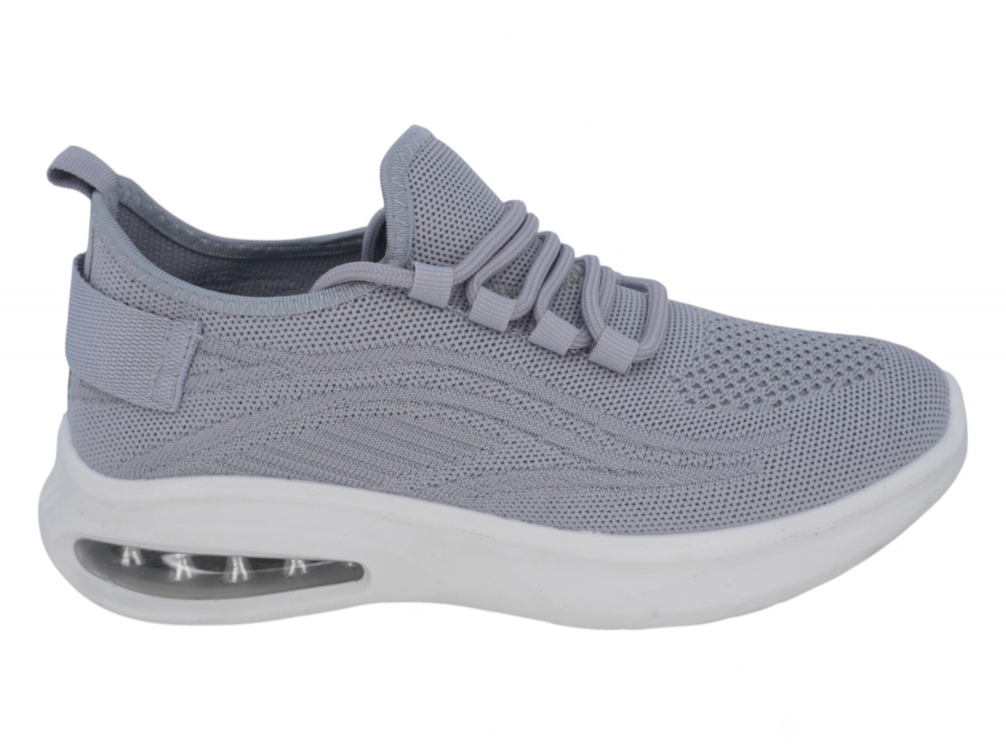 Women's Gray Fly Knit Bubble Sneaker