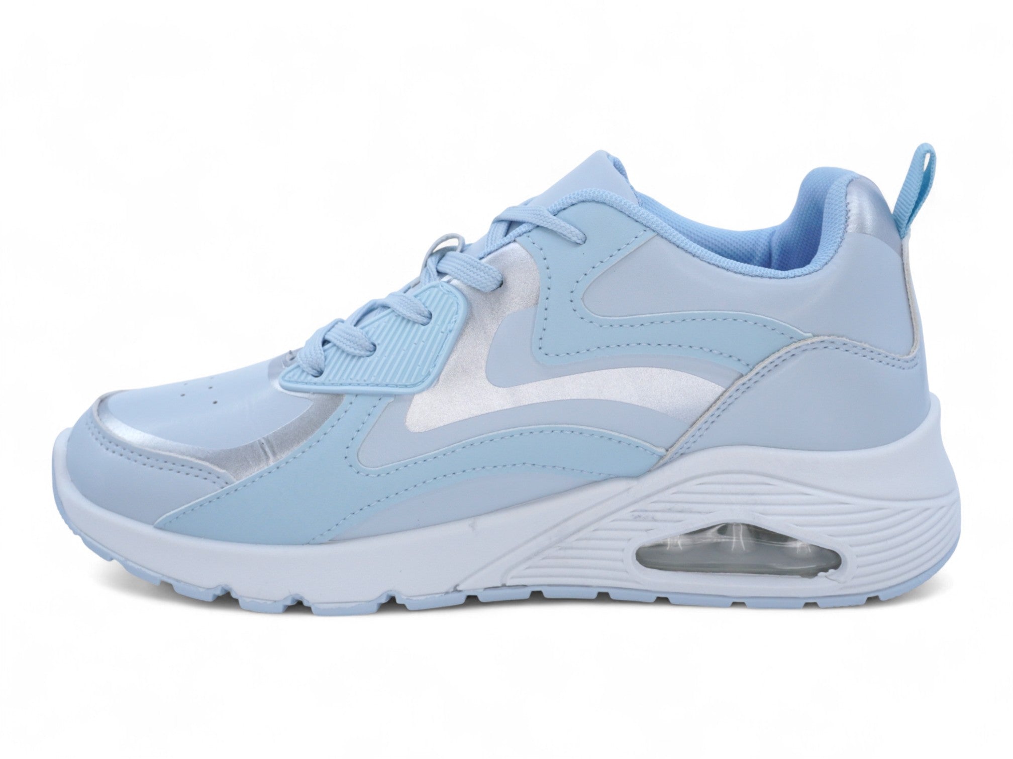 Women's Blue & Silver Bubble Athletic Sneaker
