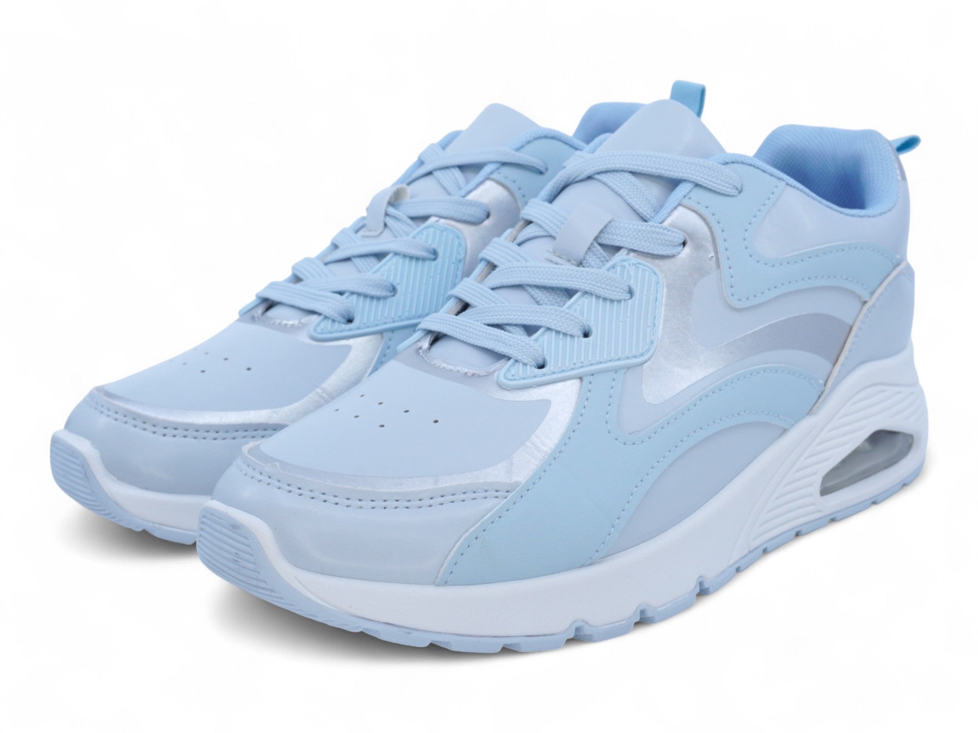 Women's Blue & Silver Bubble Athletic Sneaker