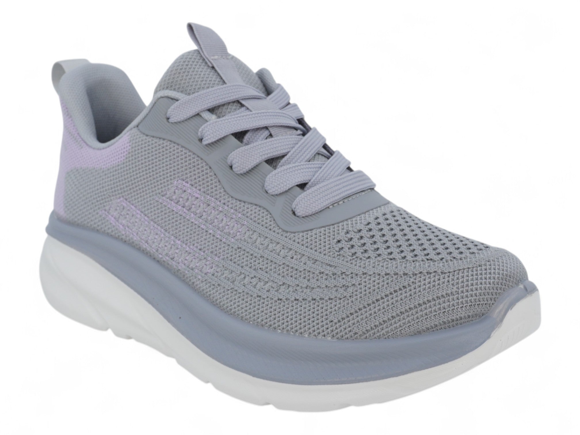 Women's Gray & Purple Cyberstep Athletic Sneaker