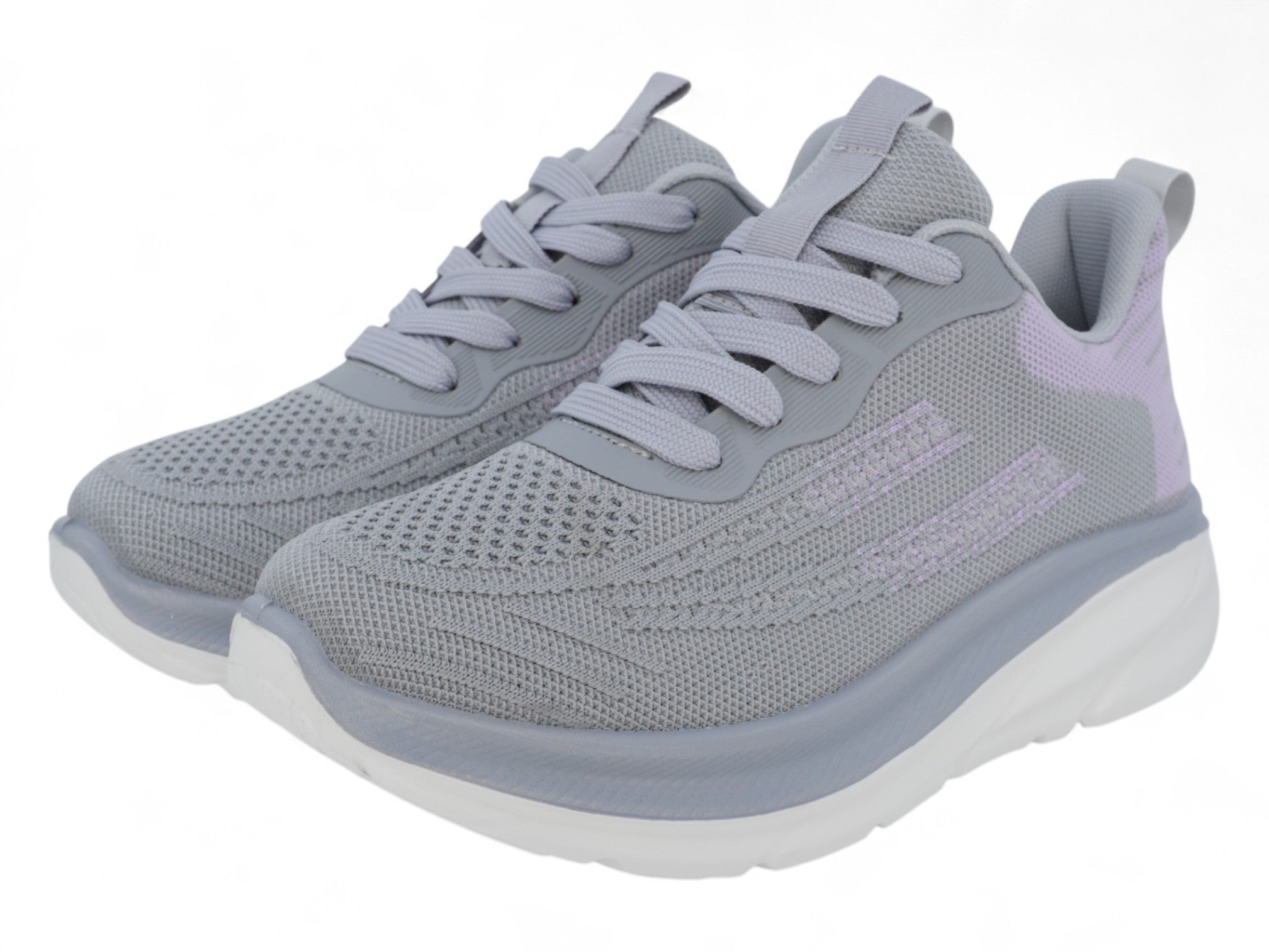 Women's Gray & Purple Cyberstep Athletic Sneaker