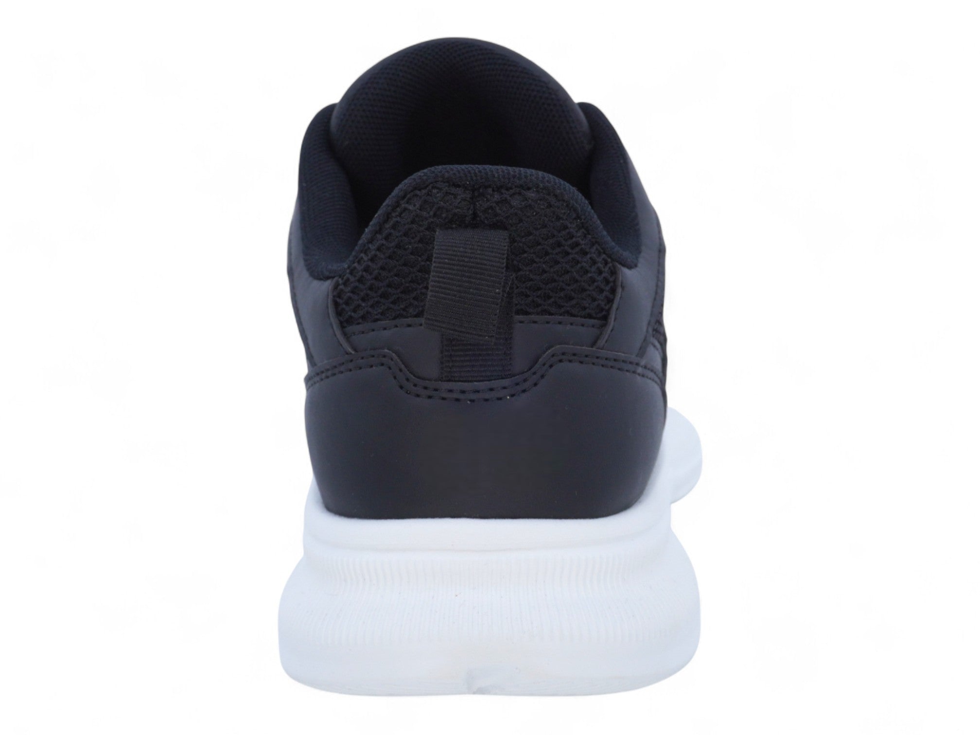 Women's Black Mesh & Vegan Leather Sport Sneaker
