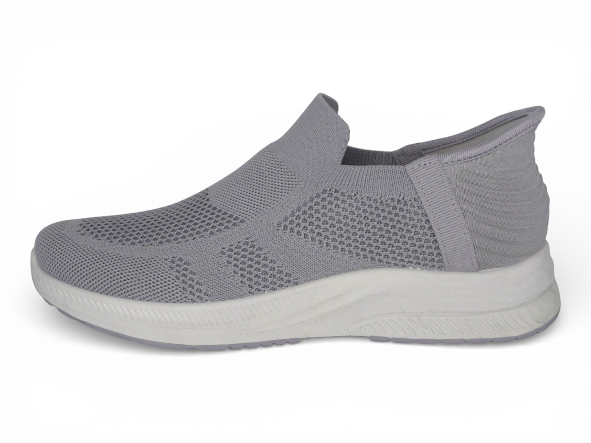 Women's Gray Fly Knit Hands Free Sneaker