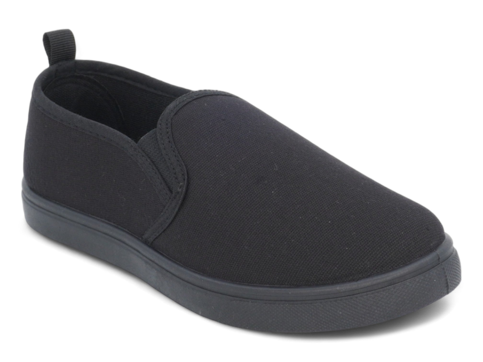 Women's Black Canvas Slip On Sneaker