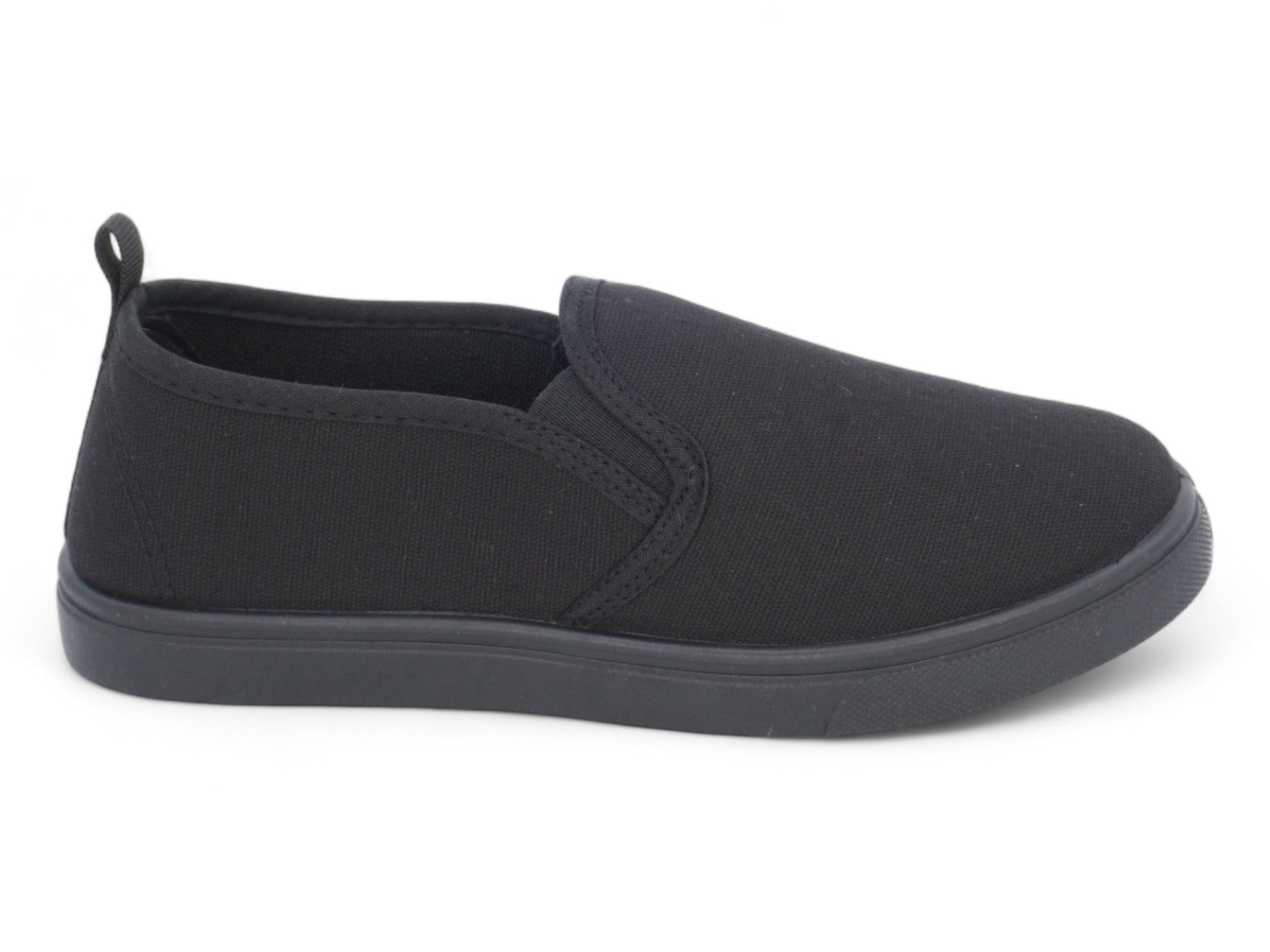 Women's Black Canvas Slip On Sneaker