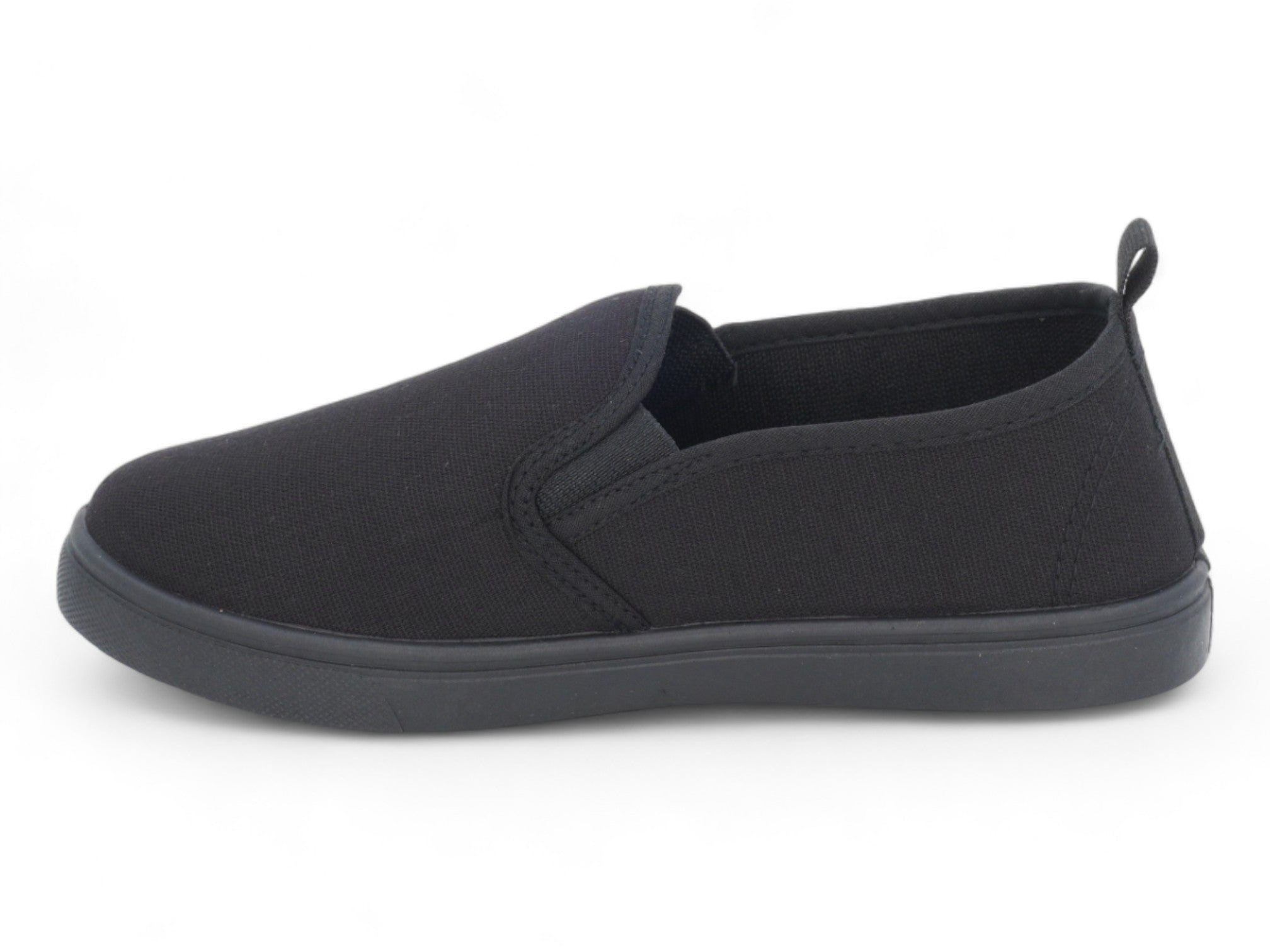 Women's Black Canvas Slip On Sneaker