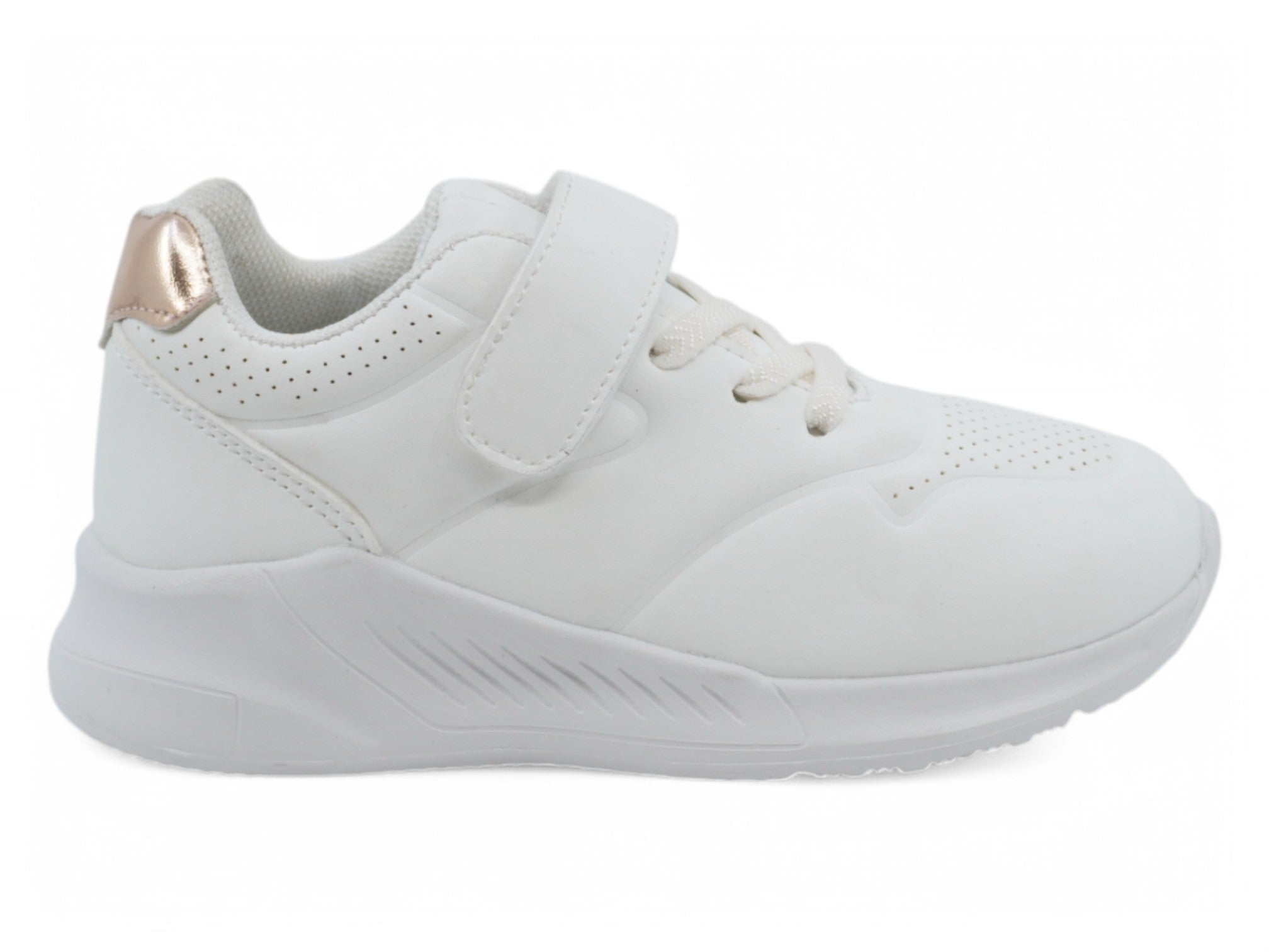 Toddler White Lace Up Sneaker