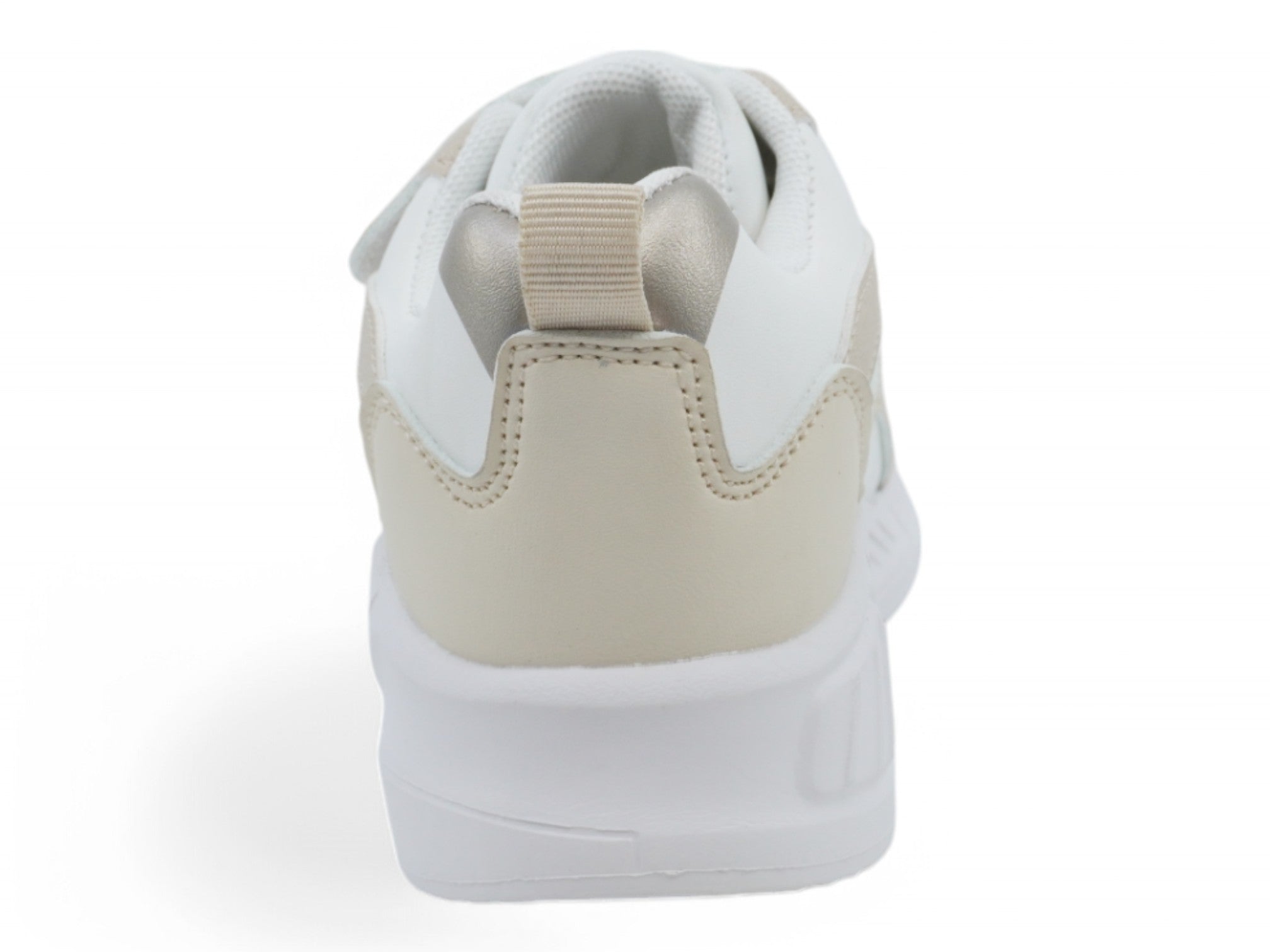 Toddler White & Gold Bubble Sneaker