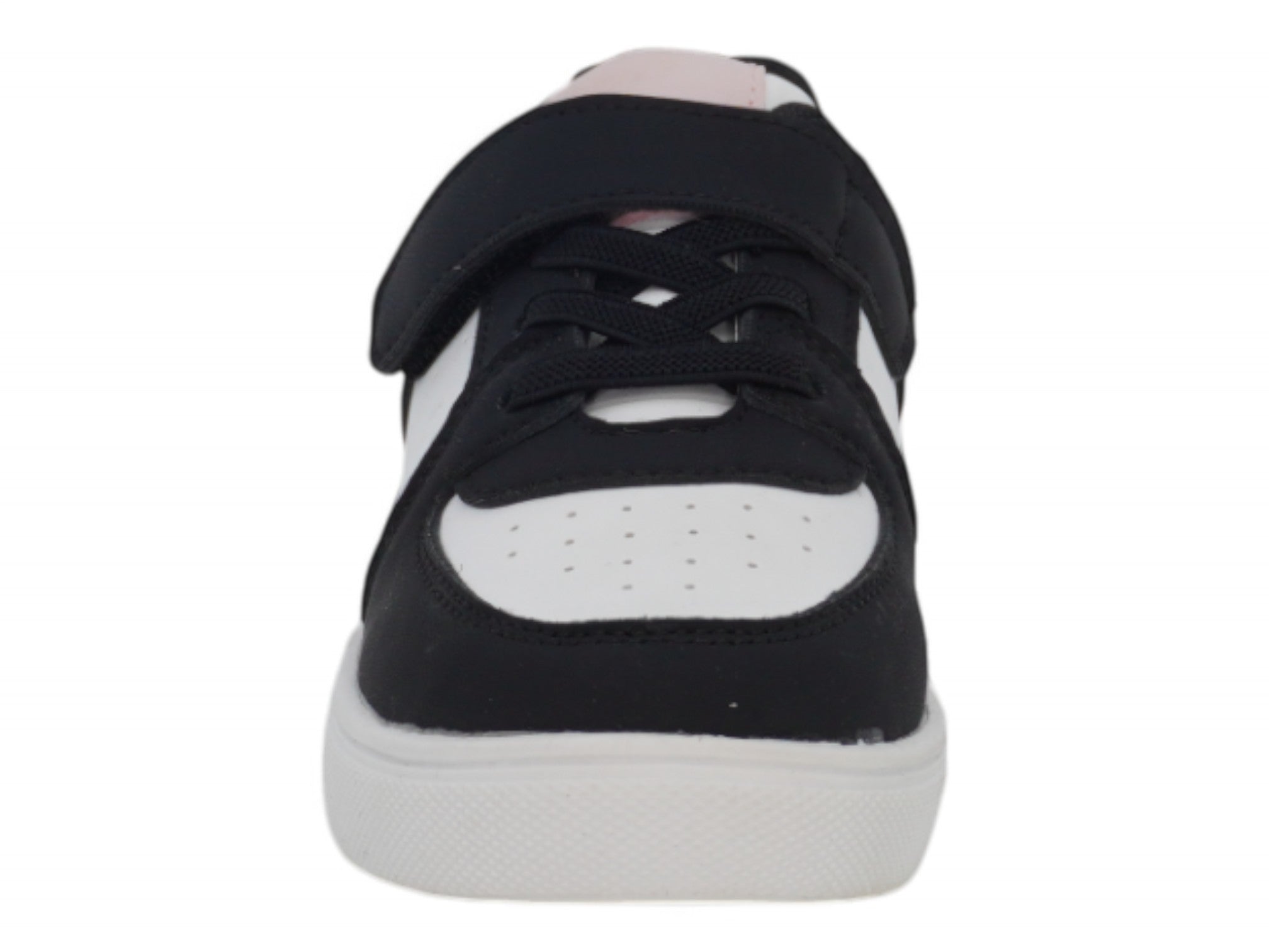 Toddler Black & Pink Laceup Sneaker