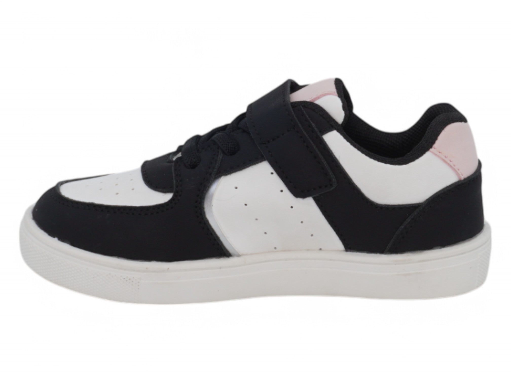 Toddler Black & Pink Laceup Sneaker