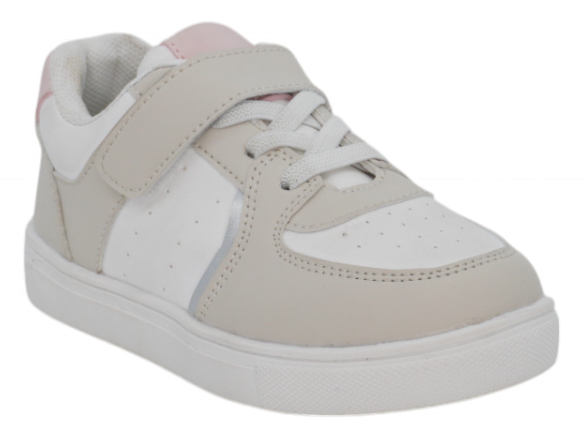 Toddler Gray & Pink Laceup Sneaker