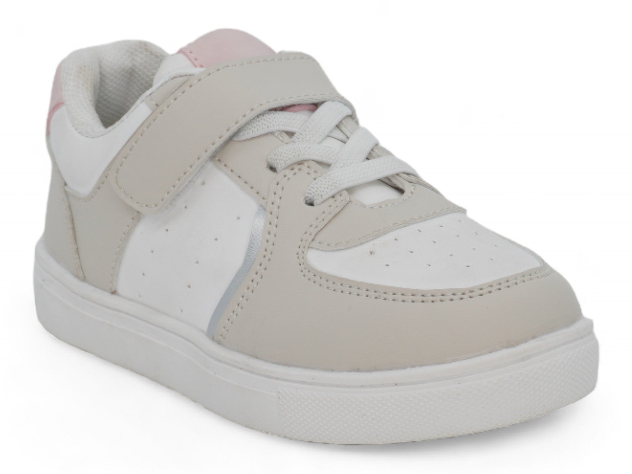 Toddler Gray & Pink Laceup Sneaker