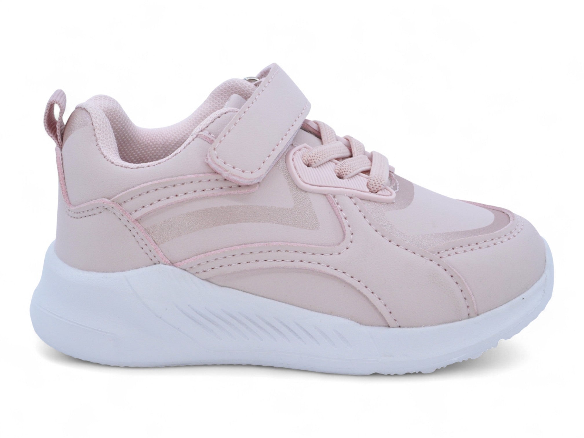 Toddler Light Pink & Rose Gold Bubble Athletic Sneaker