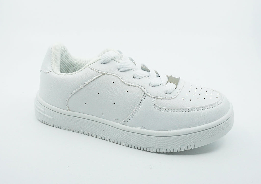 Girls White Courtside Athletic Sneaker