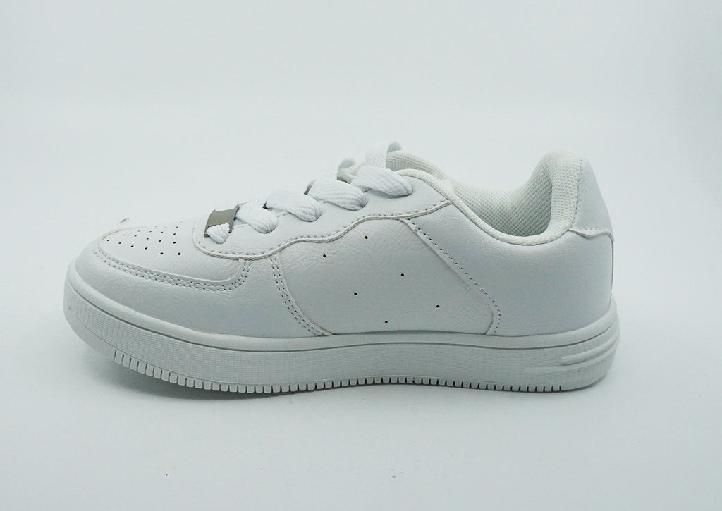 Girls White Courtside Athletic Sneaker