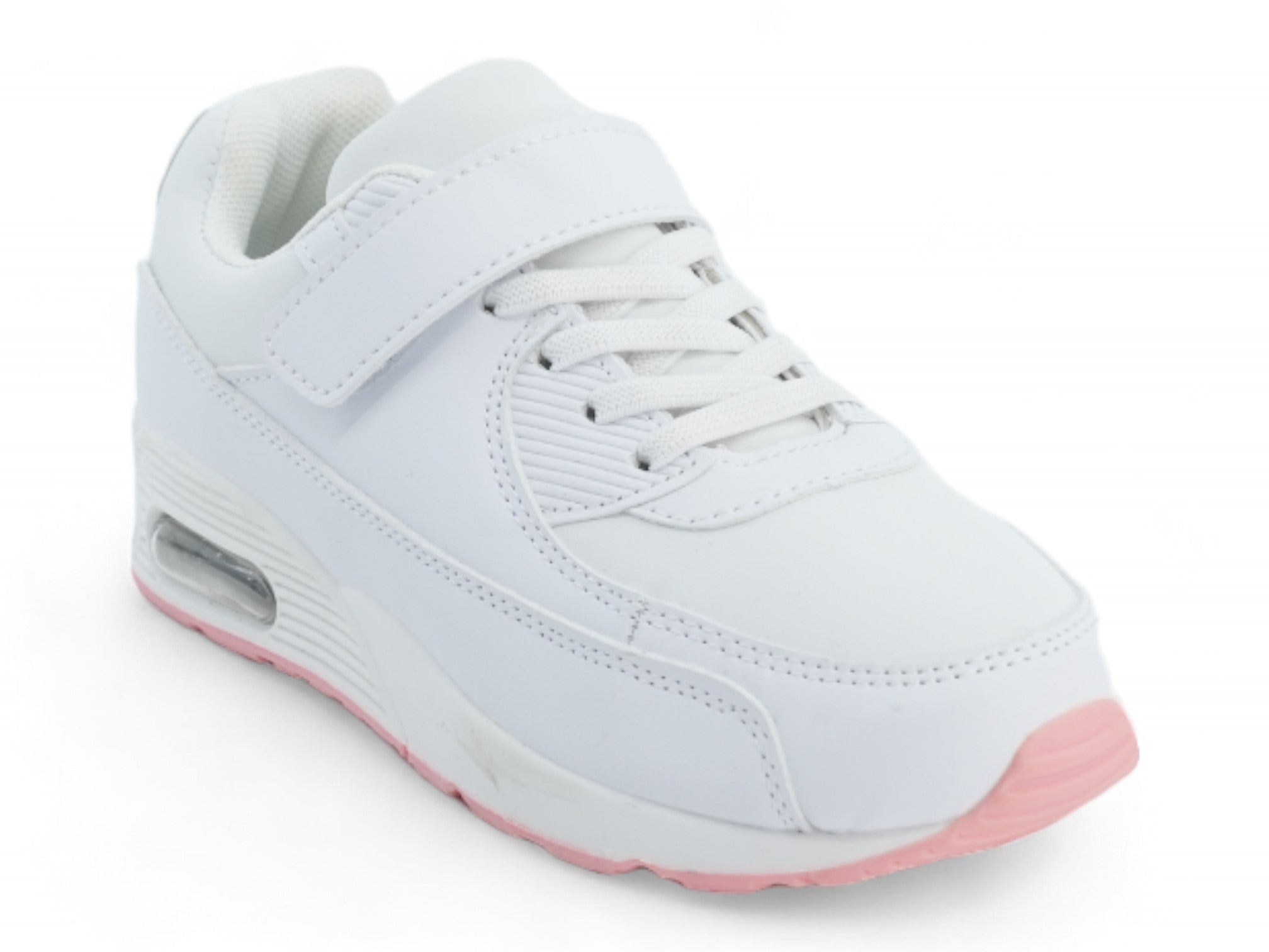 Girls Pink & White Bubble Sneaker