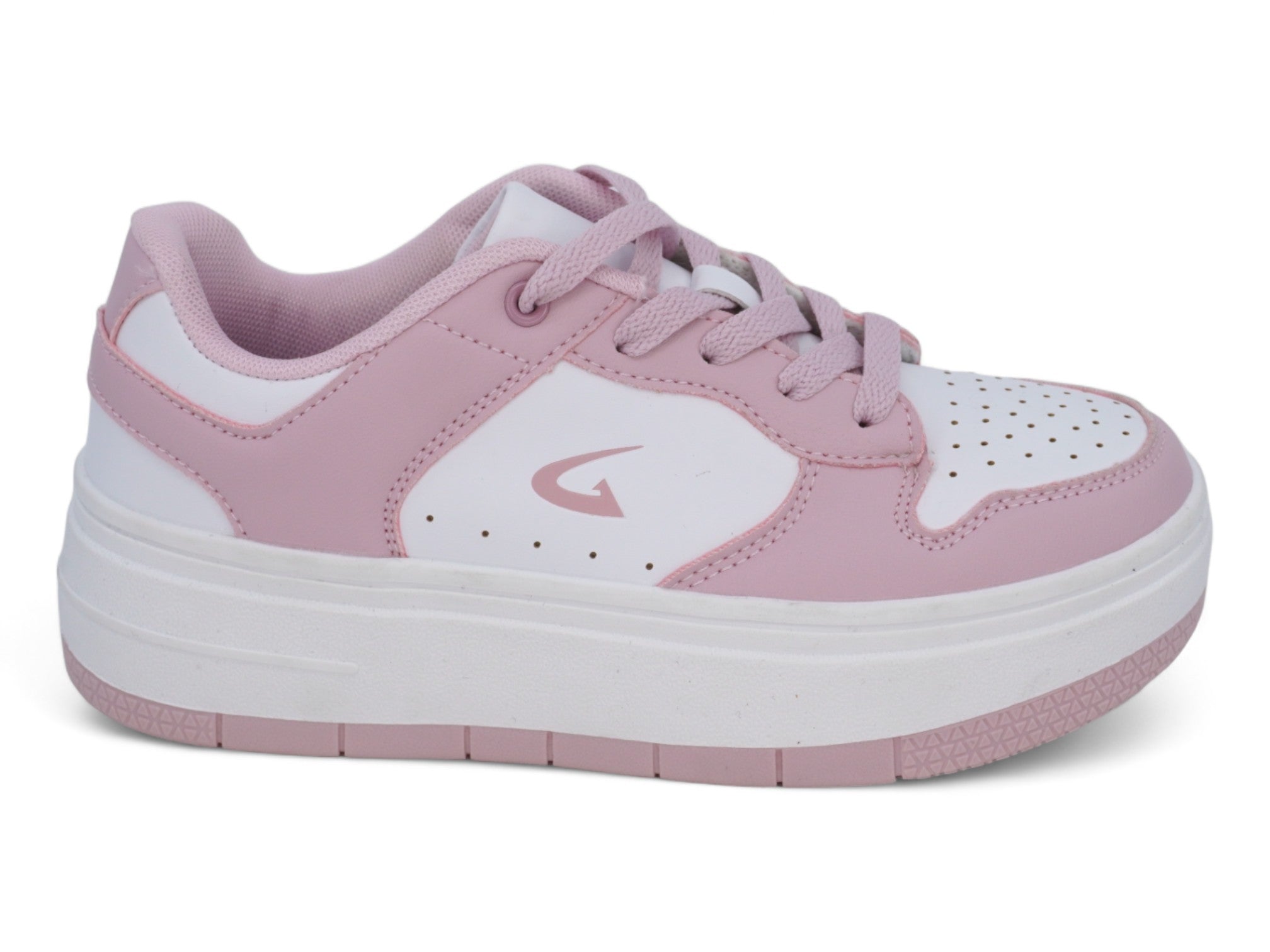 Women's Pink Platform Court Sneaker