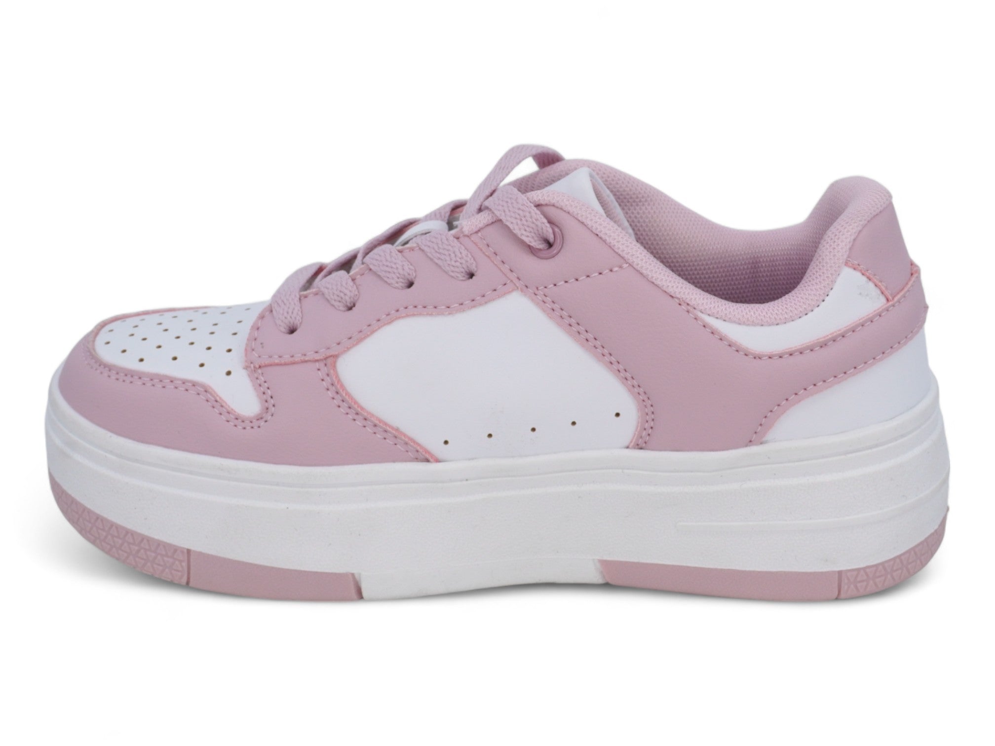 Women's Pink Platform Court Sneaker