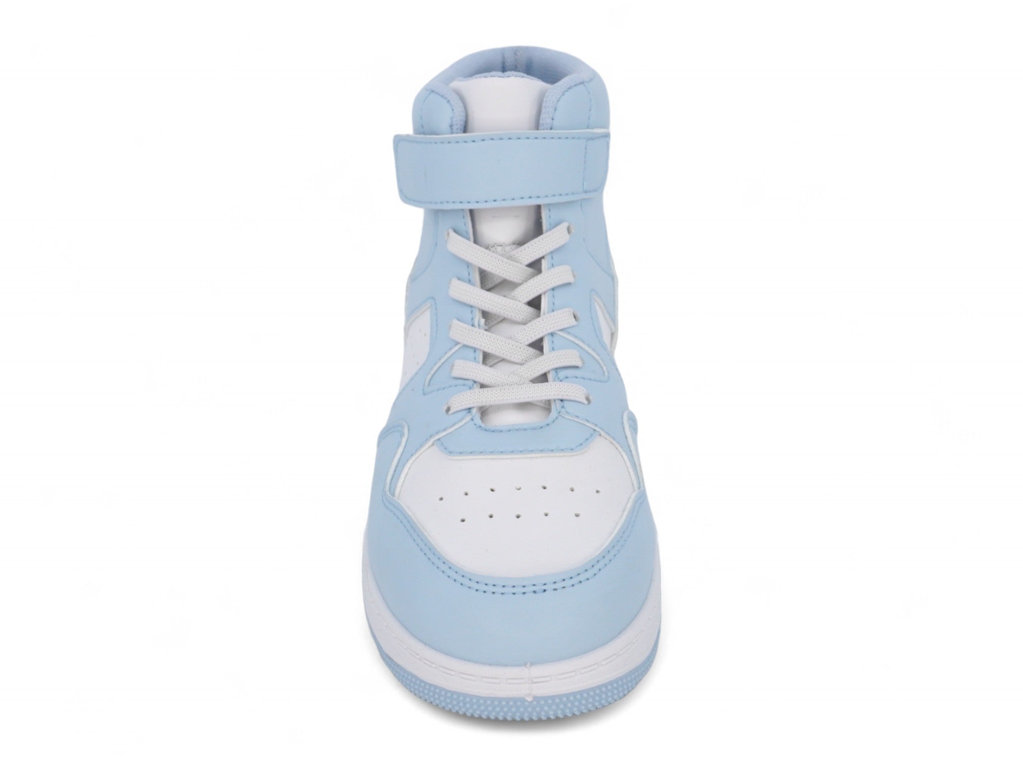 Girls Baby Blue & White High Top Sneaker