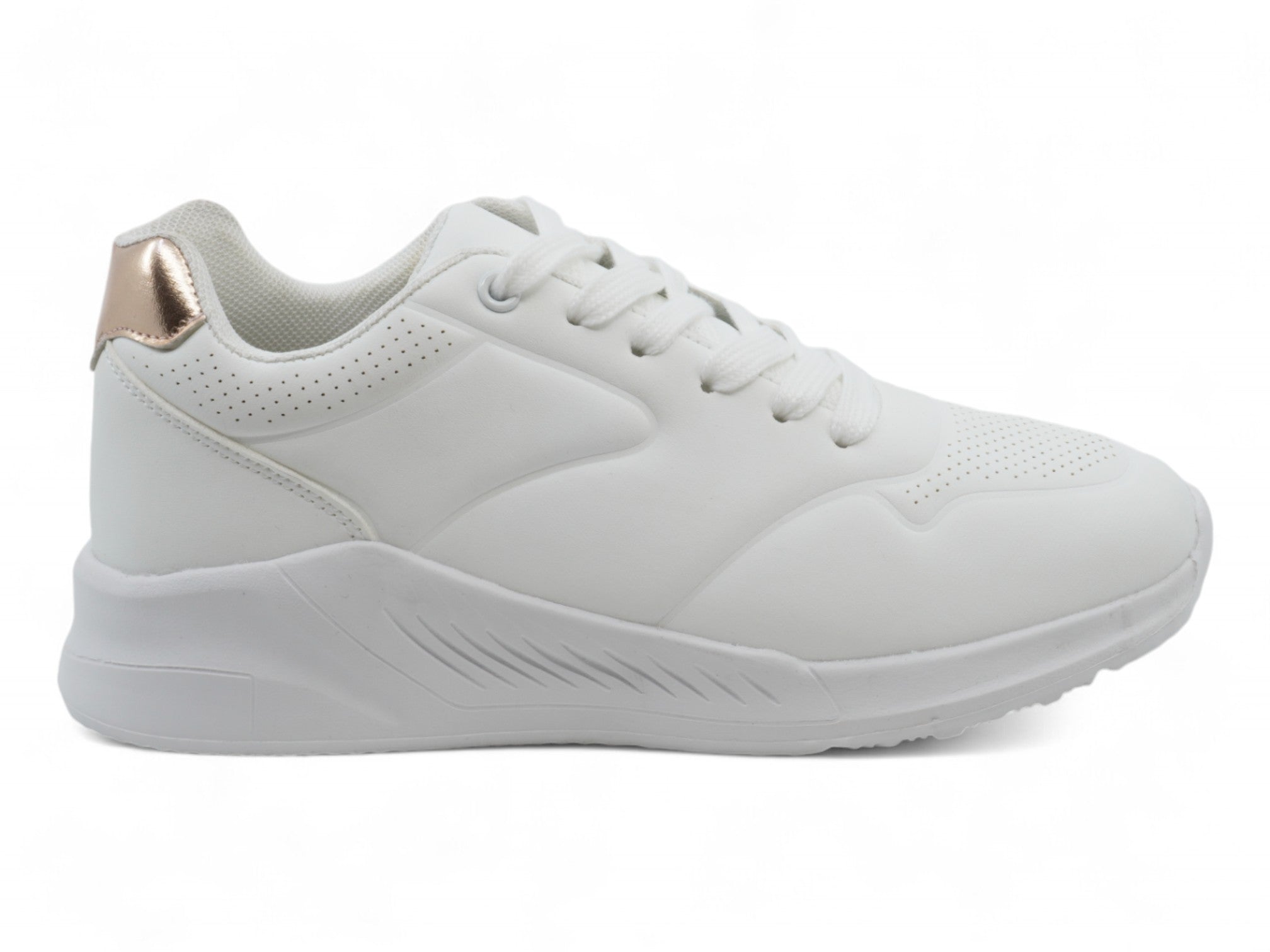 Girls Triple White Bubble Sneaker
