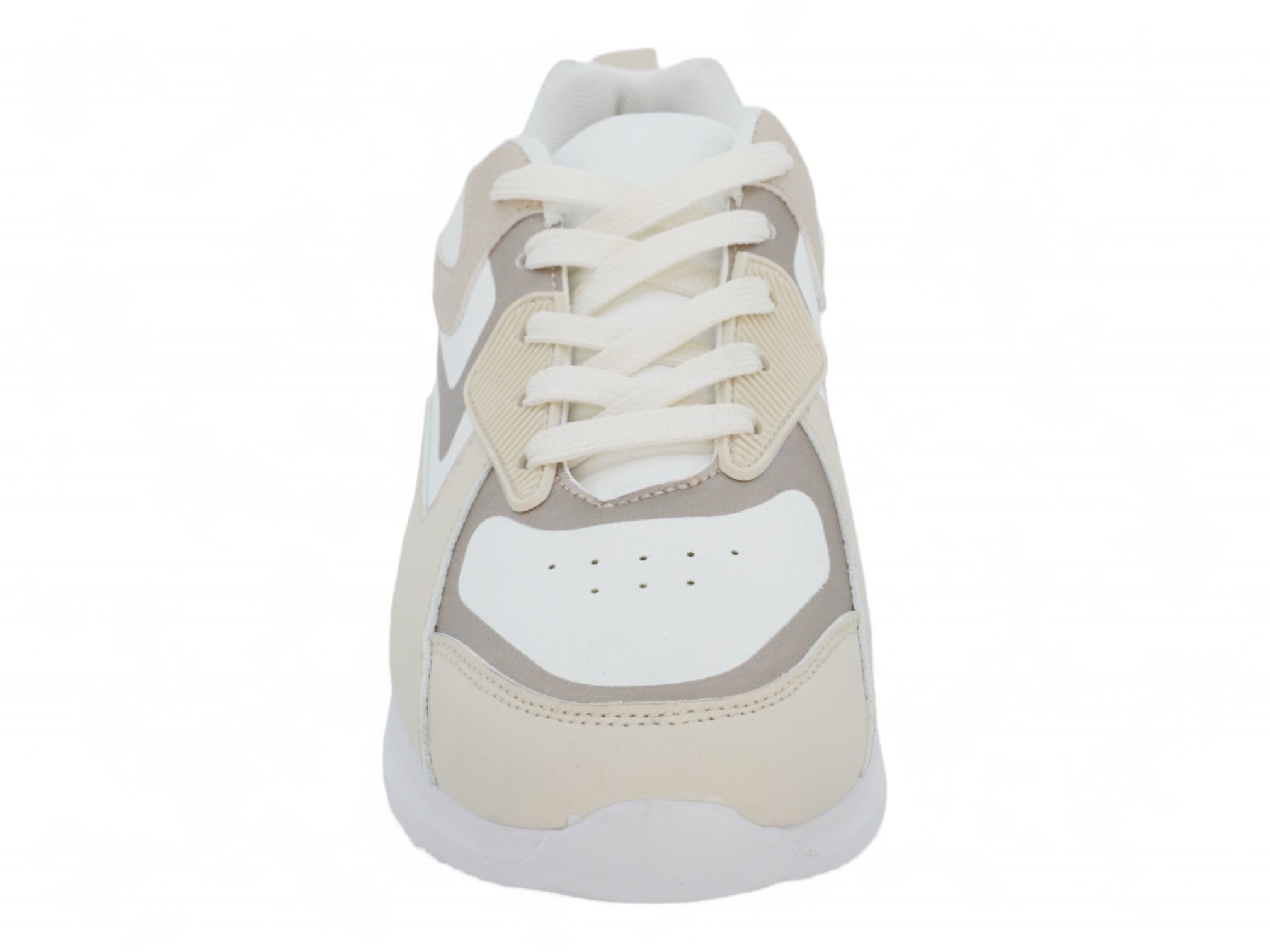 Girls Beige & Gold Bubble Sneaker