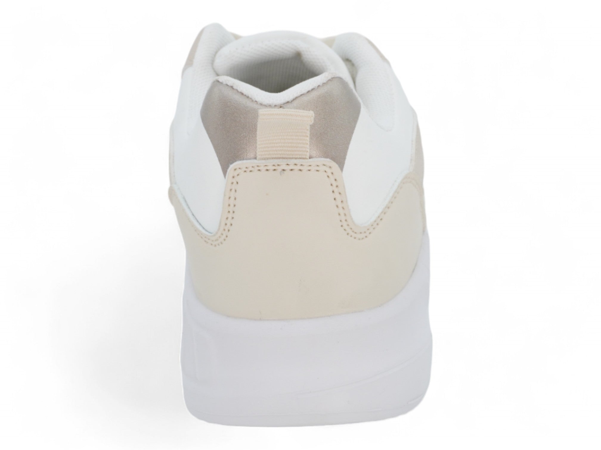 Girls Beige & Gold Bubble Sneaker