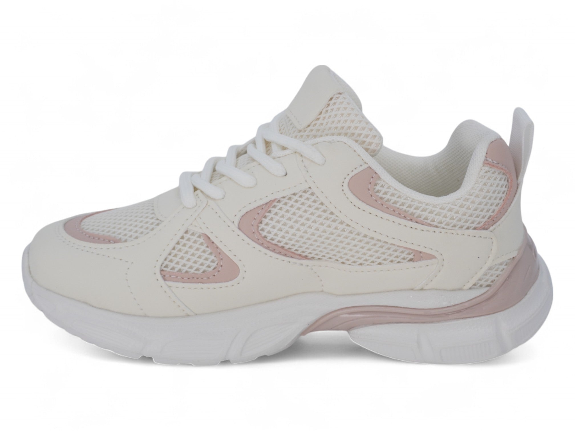 Girls Pink & White Chunky Sneaker