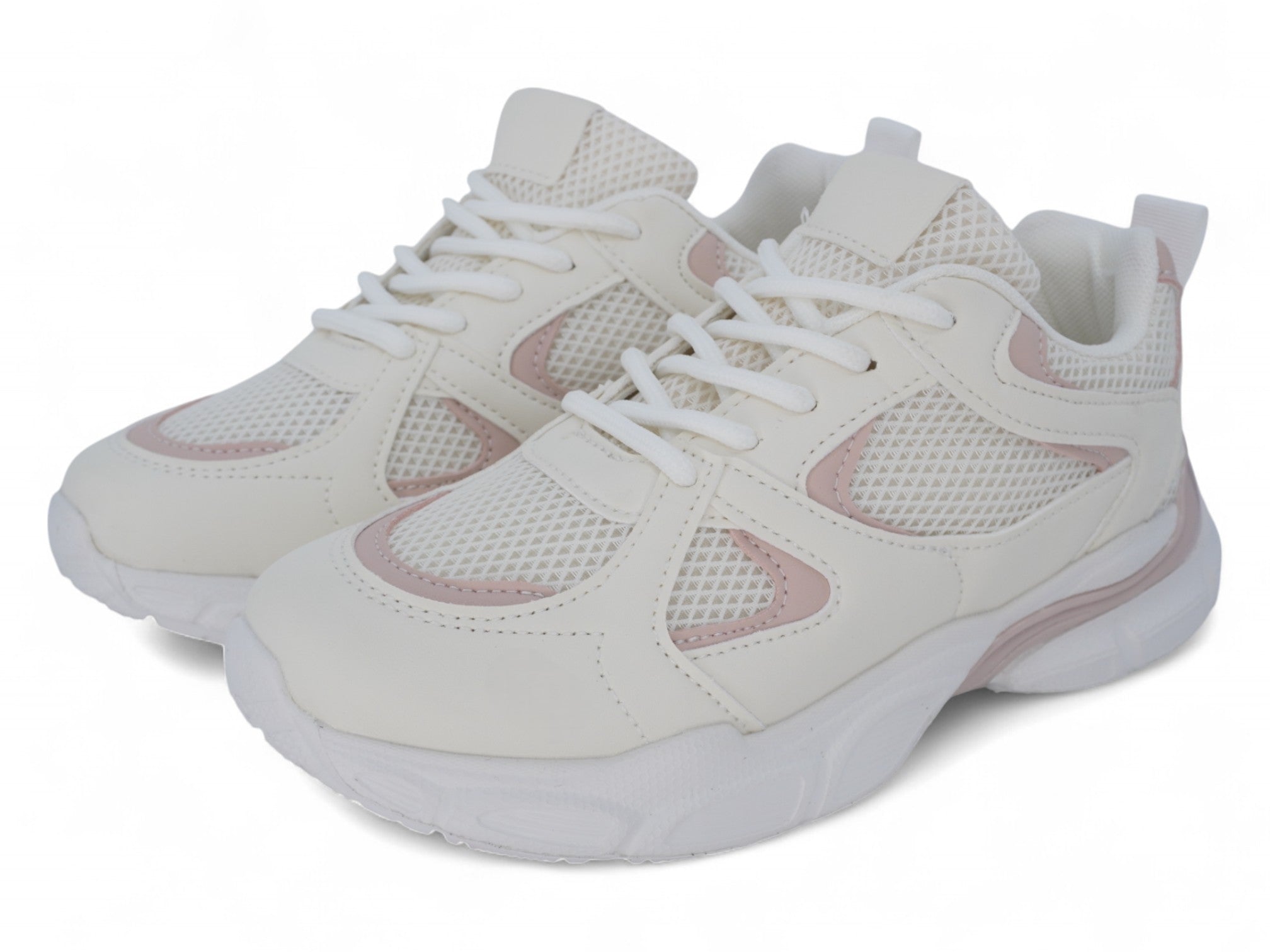 Girls Pink & White Chunky Sneaker