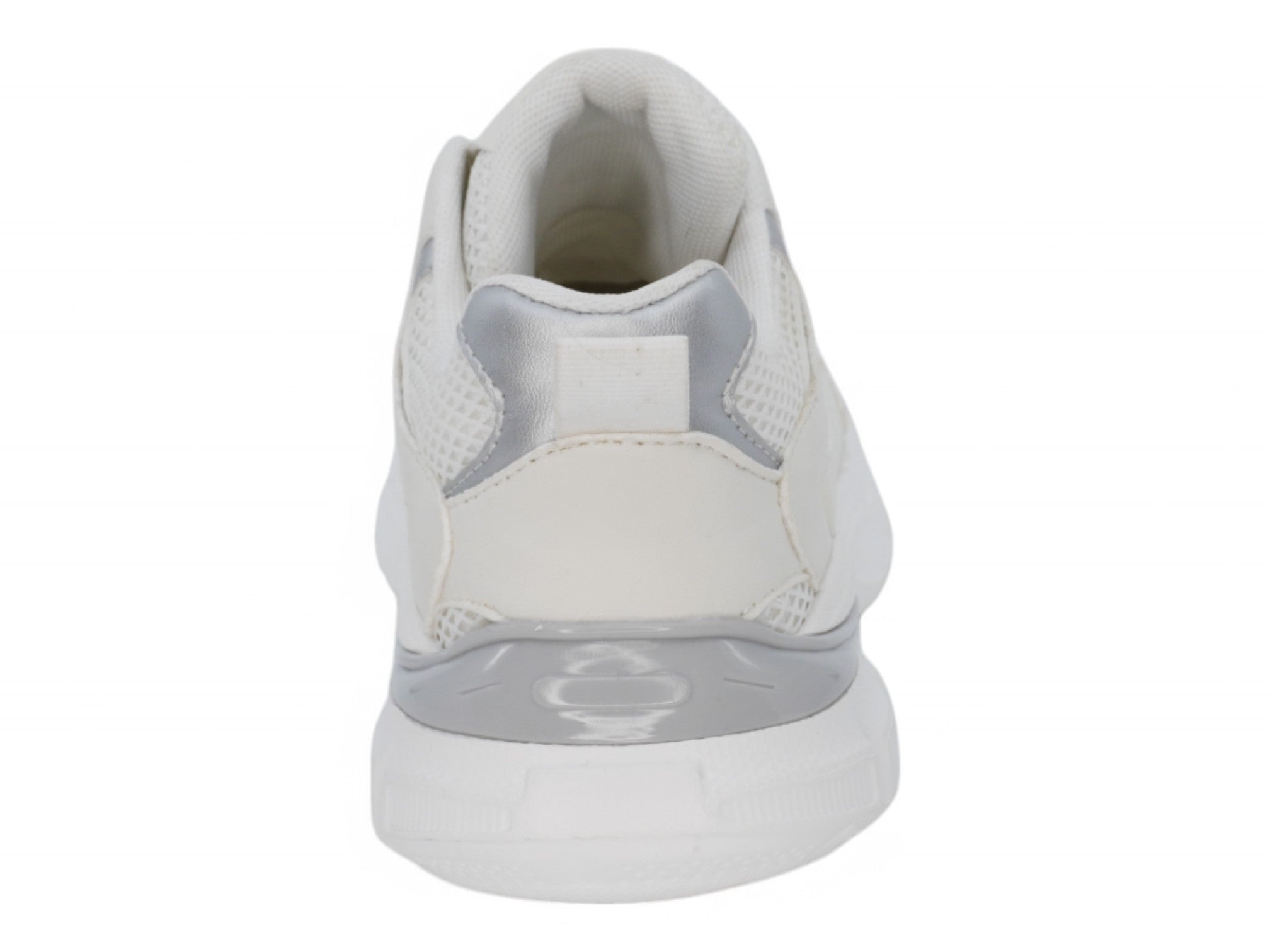 Girls Silver & White Chunky Sneaker