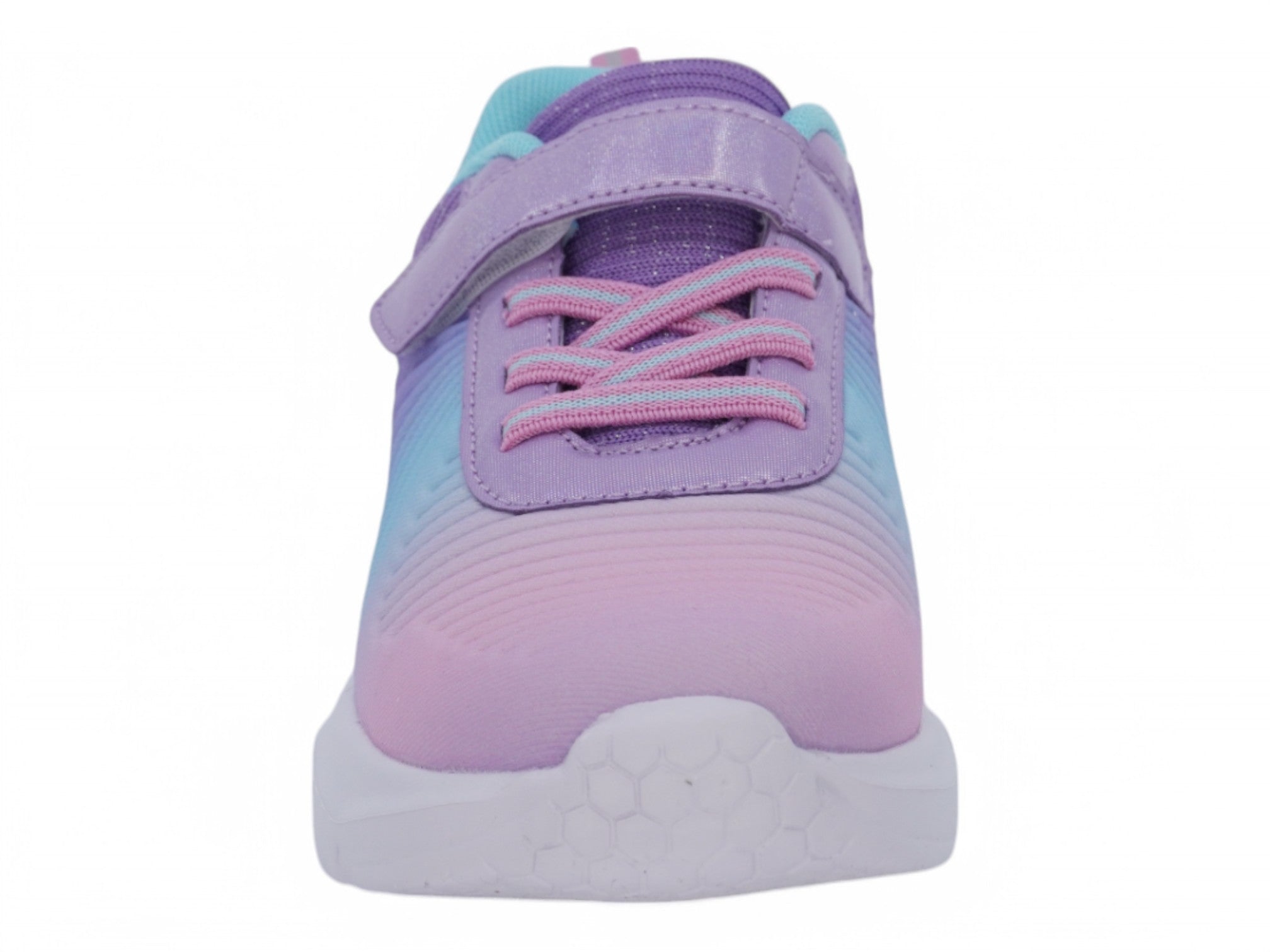Girls Purple & Blue Ray Velcro Sneaker