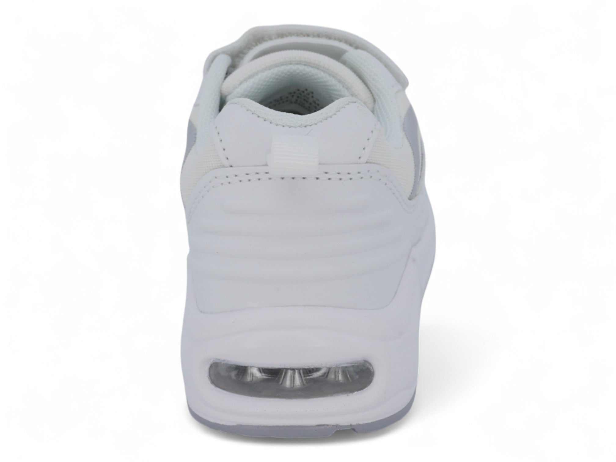 Girls' White & Gray Bubble Athletic Sneaker