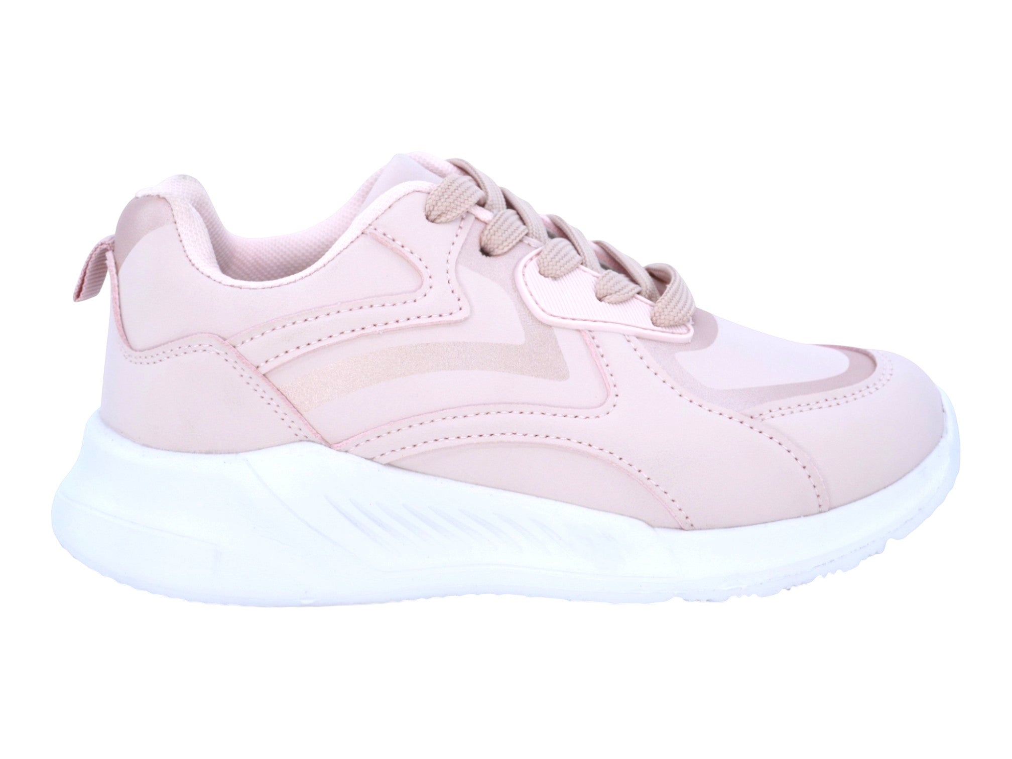 Girls' Light Pink & Rose Gold Bubble Athletic Sneaker