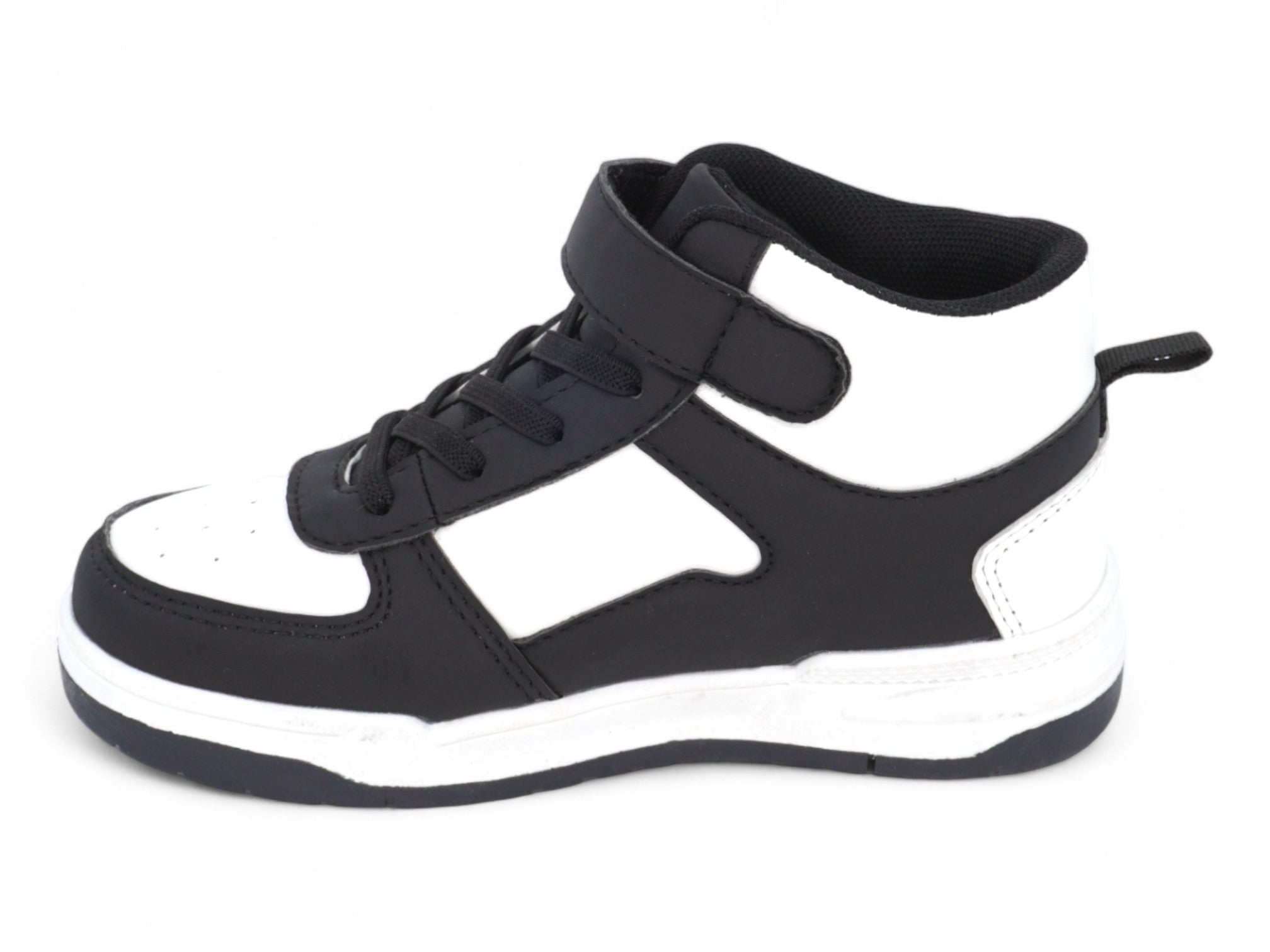 Toddler Black Velcro Mid Top Athletic Sneaker