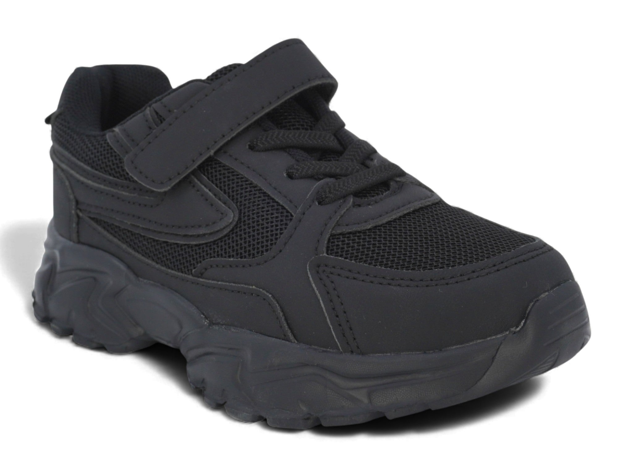 Toddler Black Light Weight Mesh Sneaker