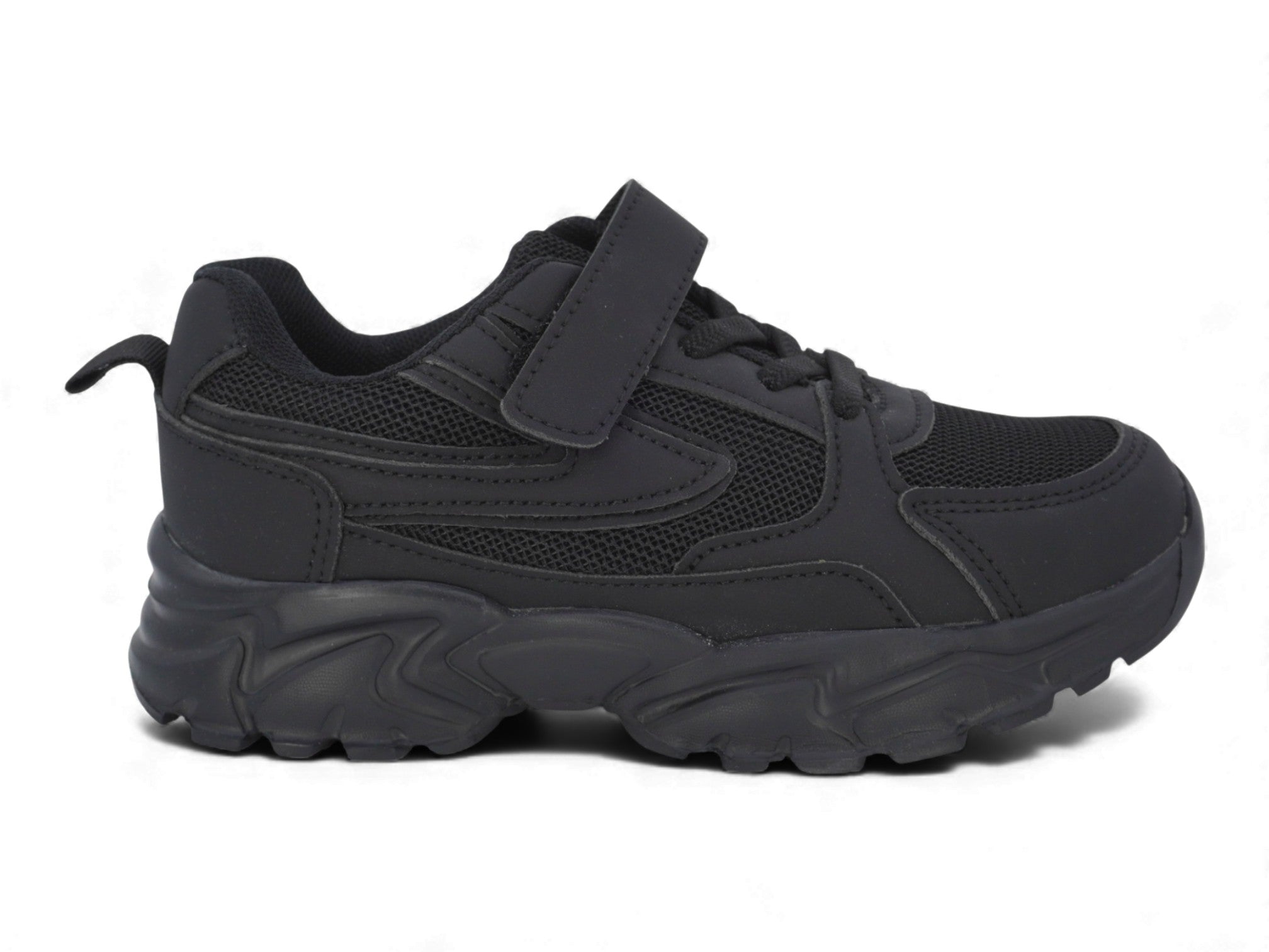 Toddler Black Light Weight Mesh Sneaker