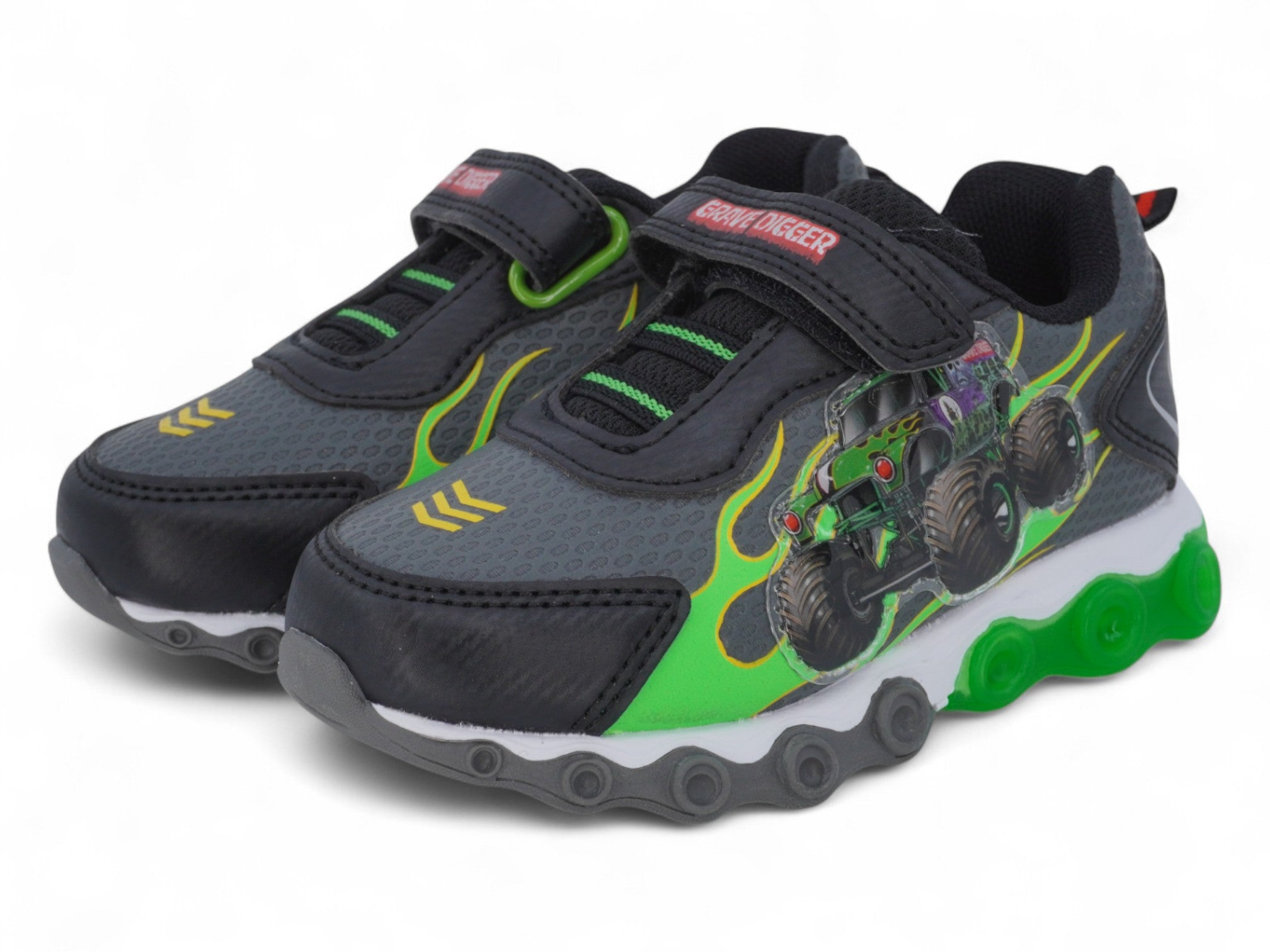 Toddler Green Monster Jam Light-Up Sneaker